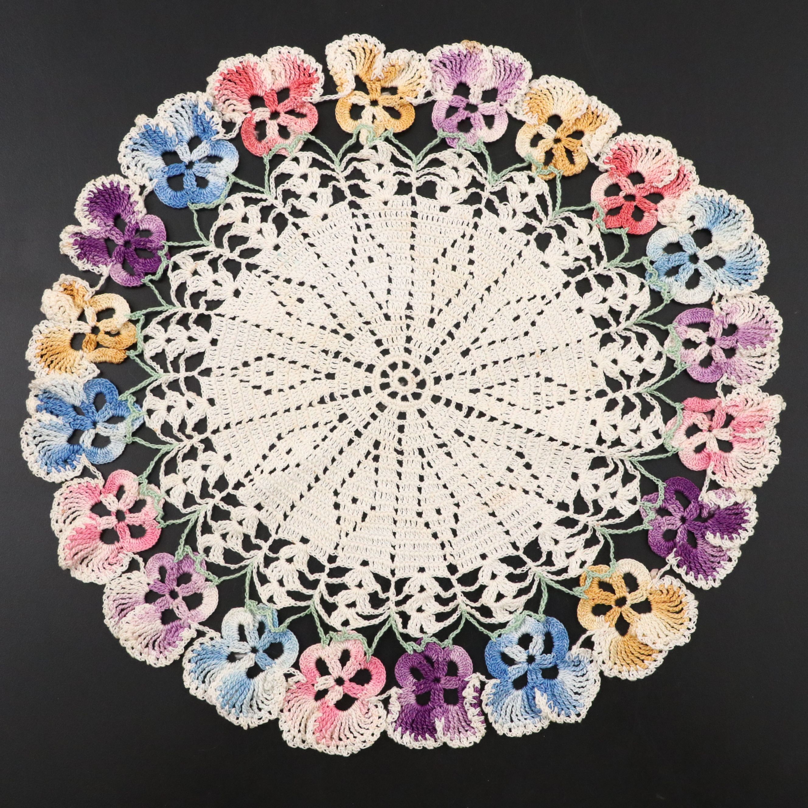 Embroidered Floral Tablecloth and More Decorative Textiles