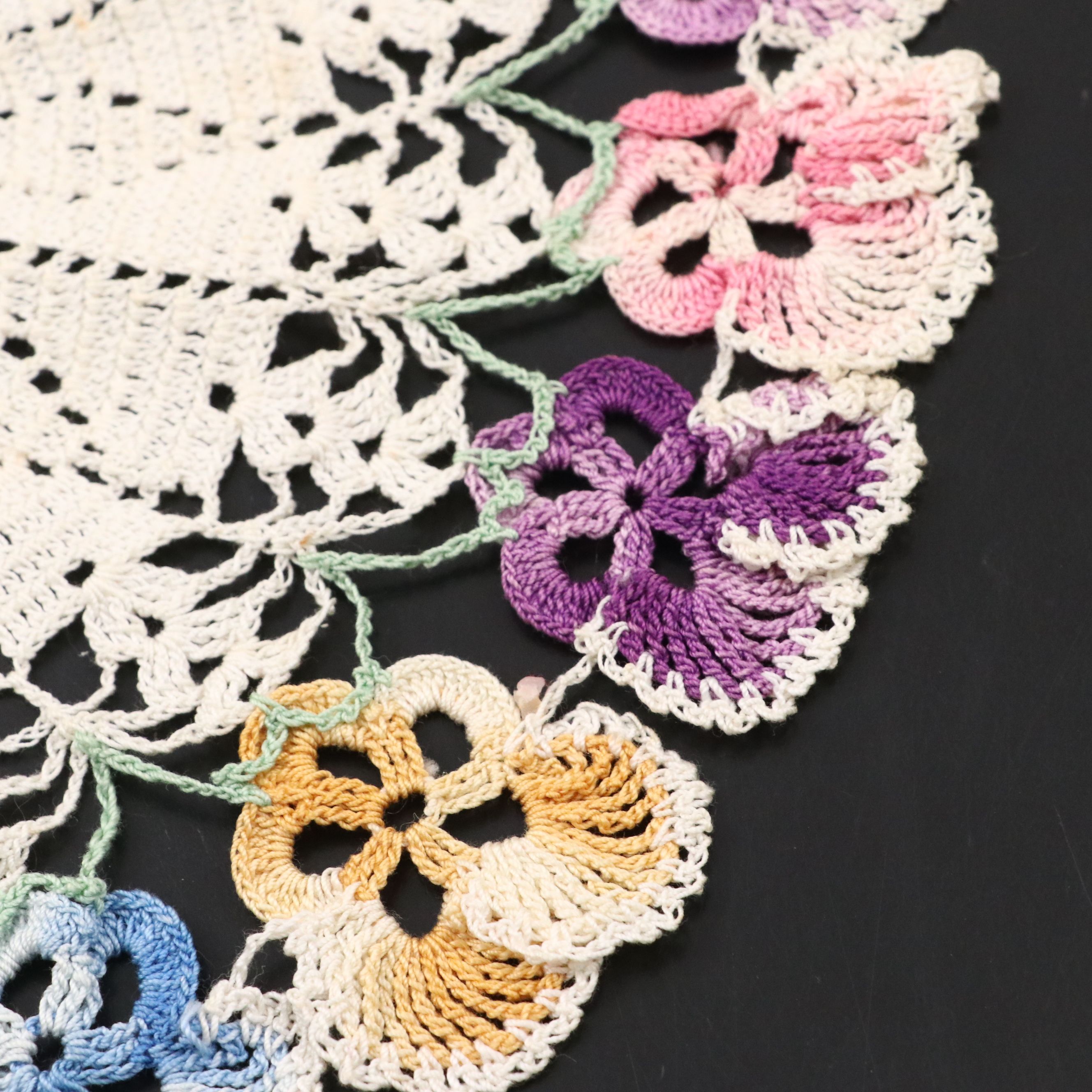 Embroidered Floral Tablecloth and More Decorative Textiles