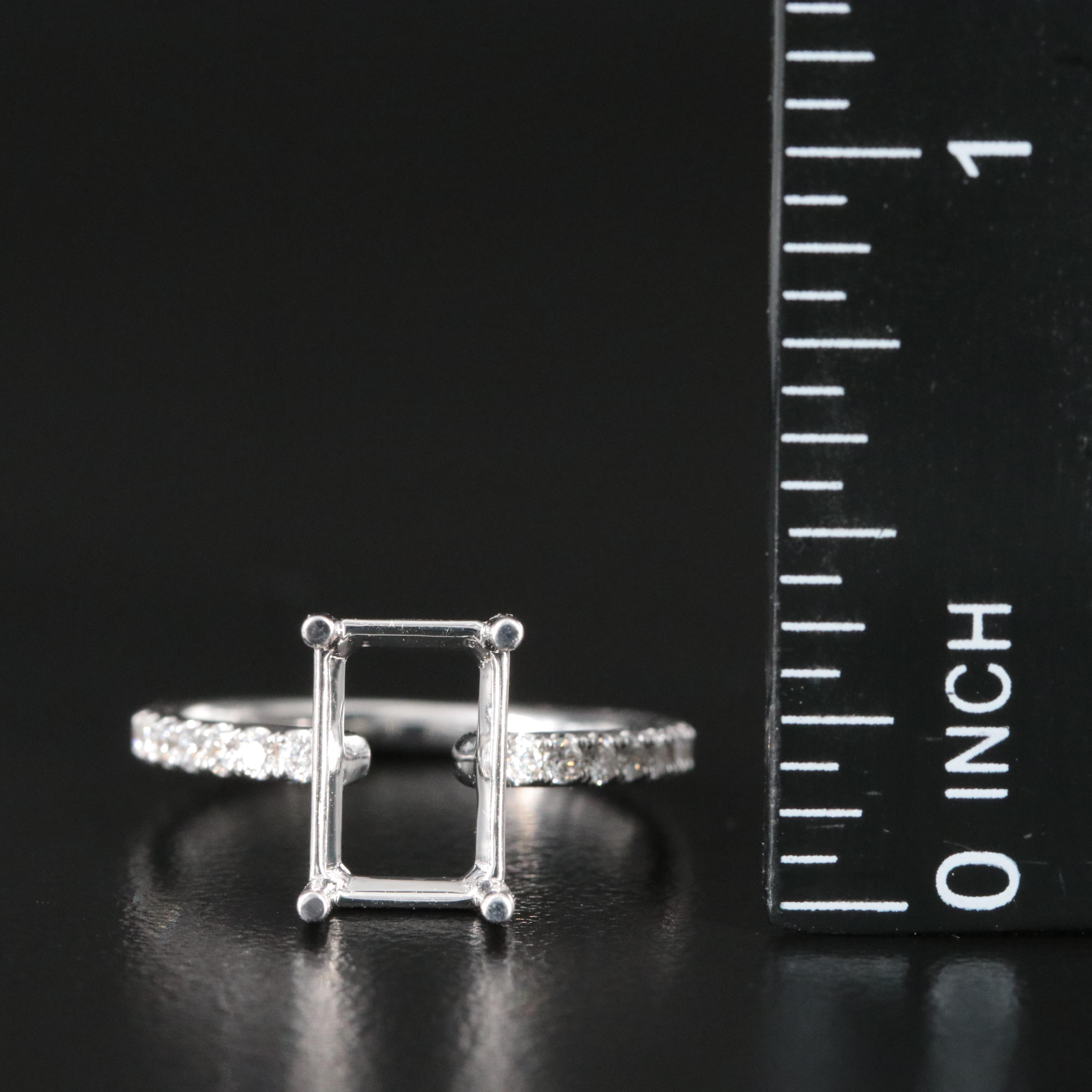 18K 0.36 CTW Lab Grown Diamond Semi-Mount Ring