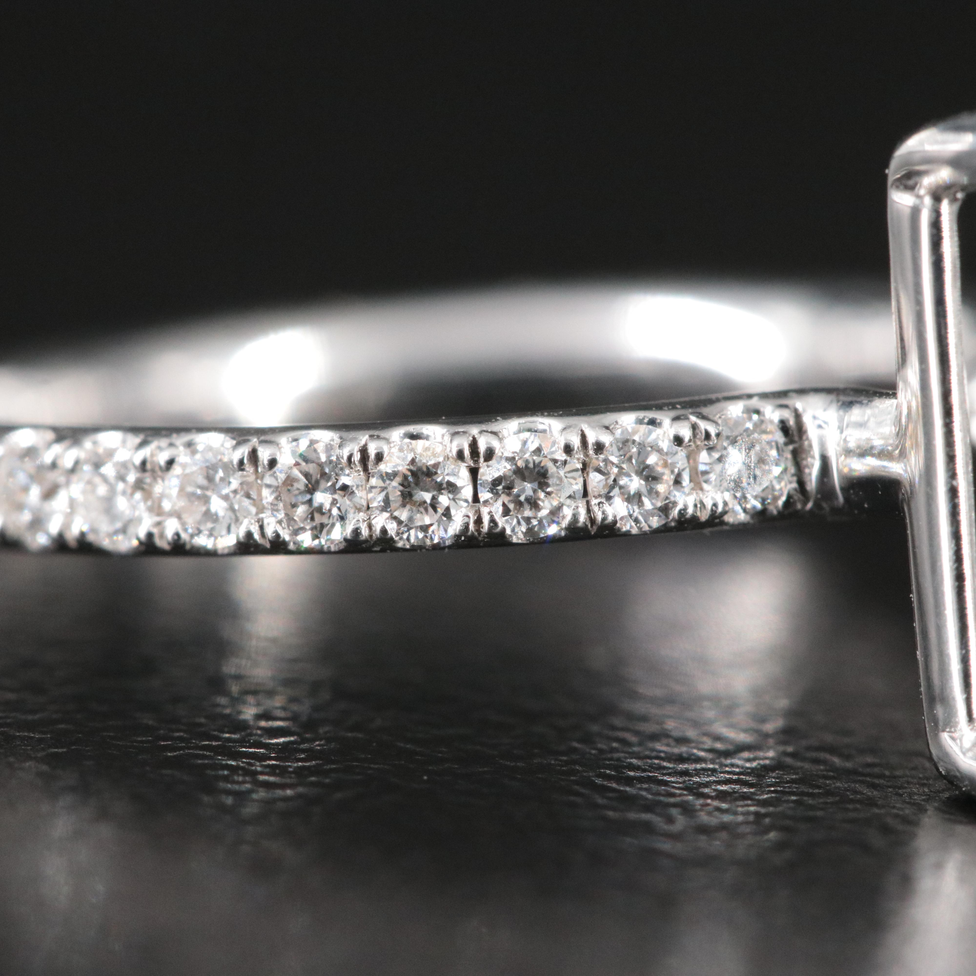 18K 0.36 CTW Lab Grown Diamond Semi-Mount Ring