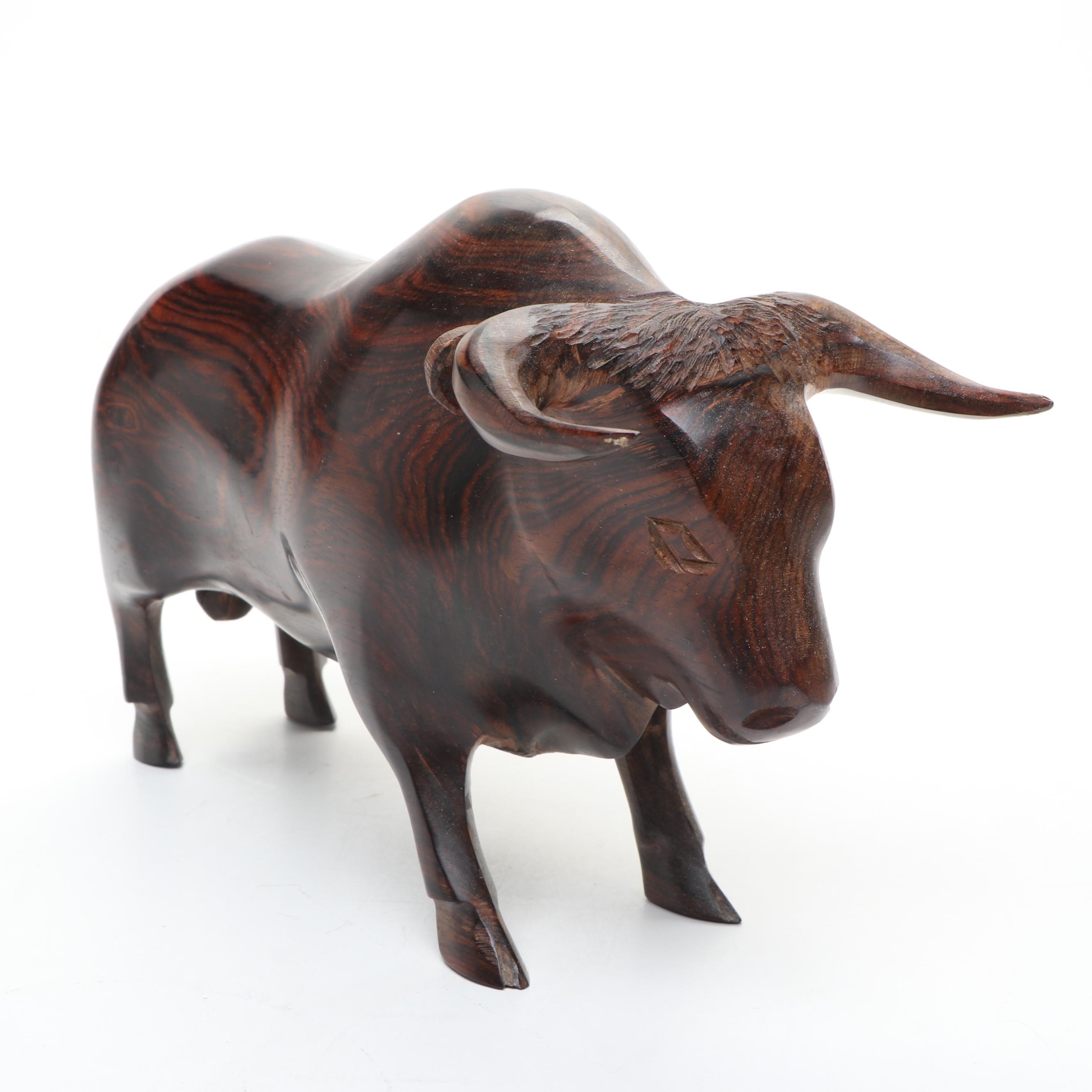 Vintage OMC Japan Bud Vase with Hand-Carved Animal Figures