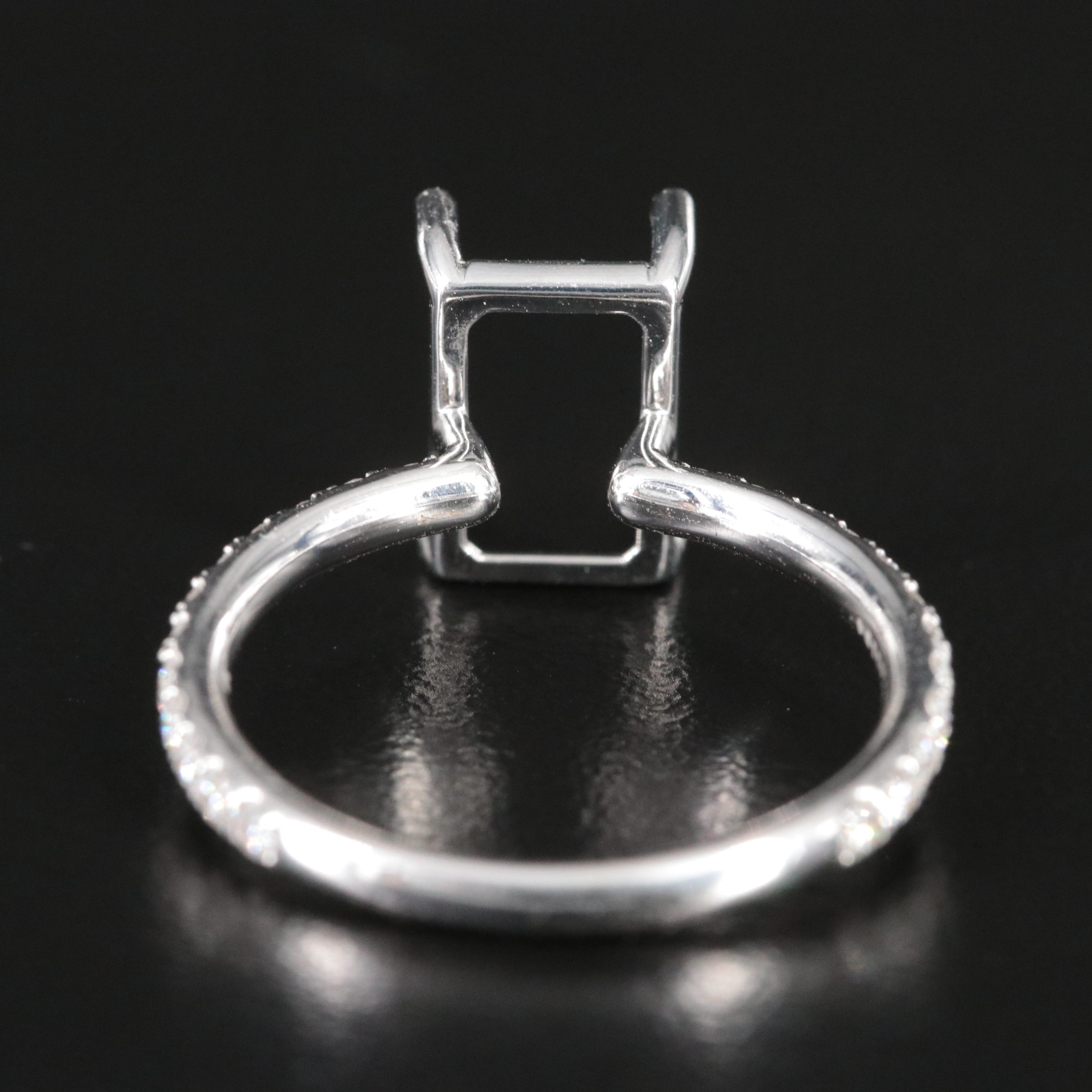 18K 0.36 CTW Lab Grown Diamond Semi-Mount Ring