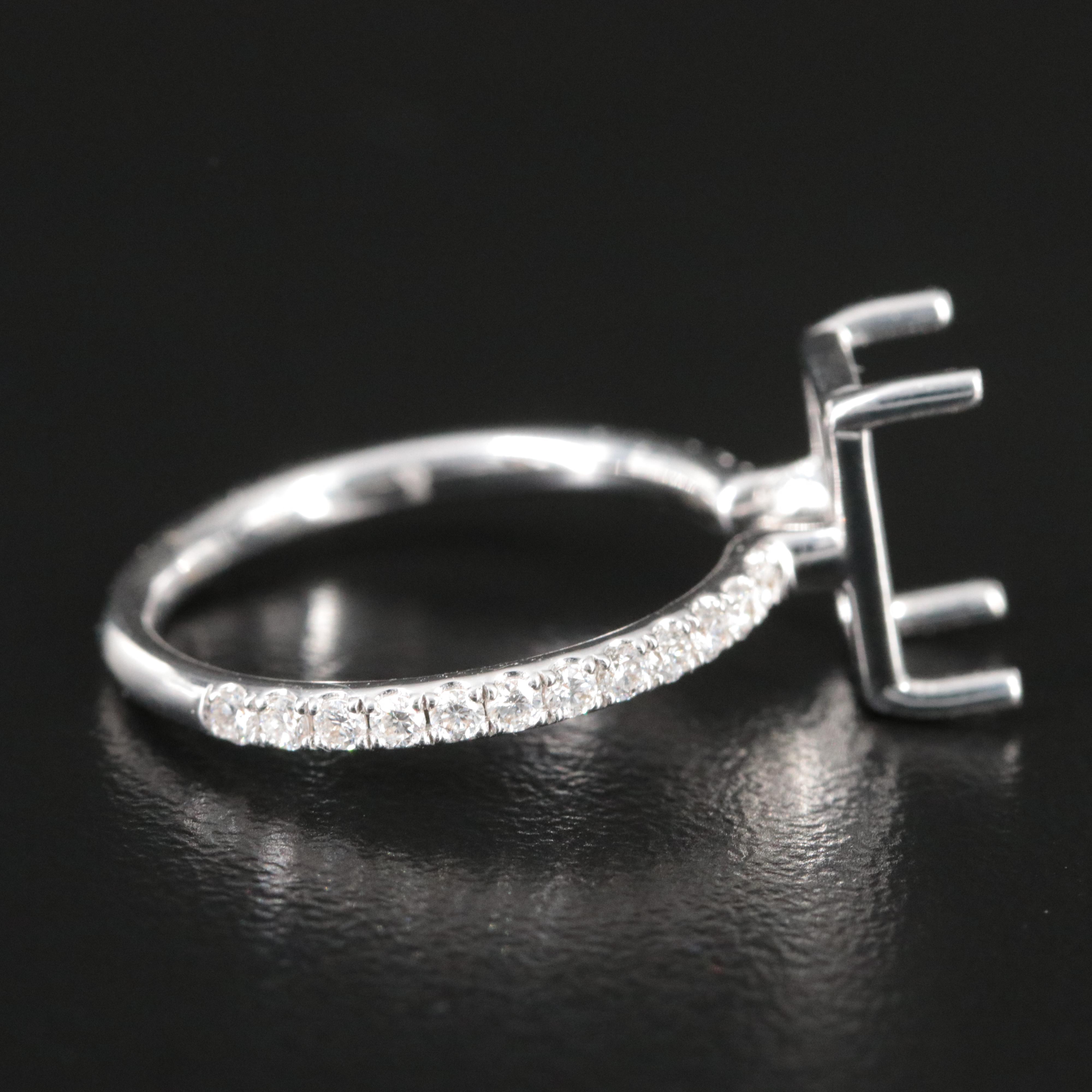 18K 0.36 CTW Lab Grown Diamond Semi-Mount Ring