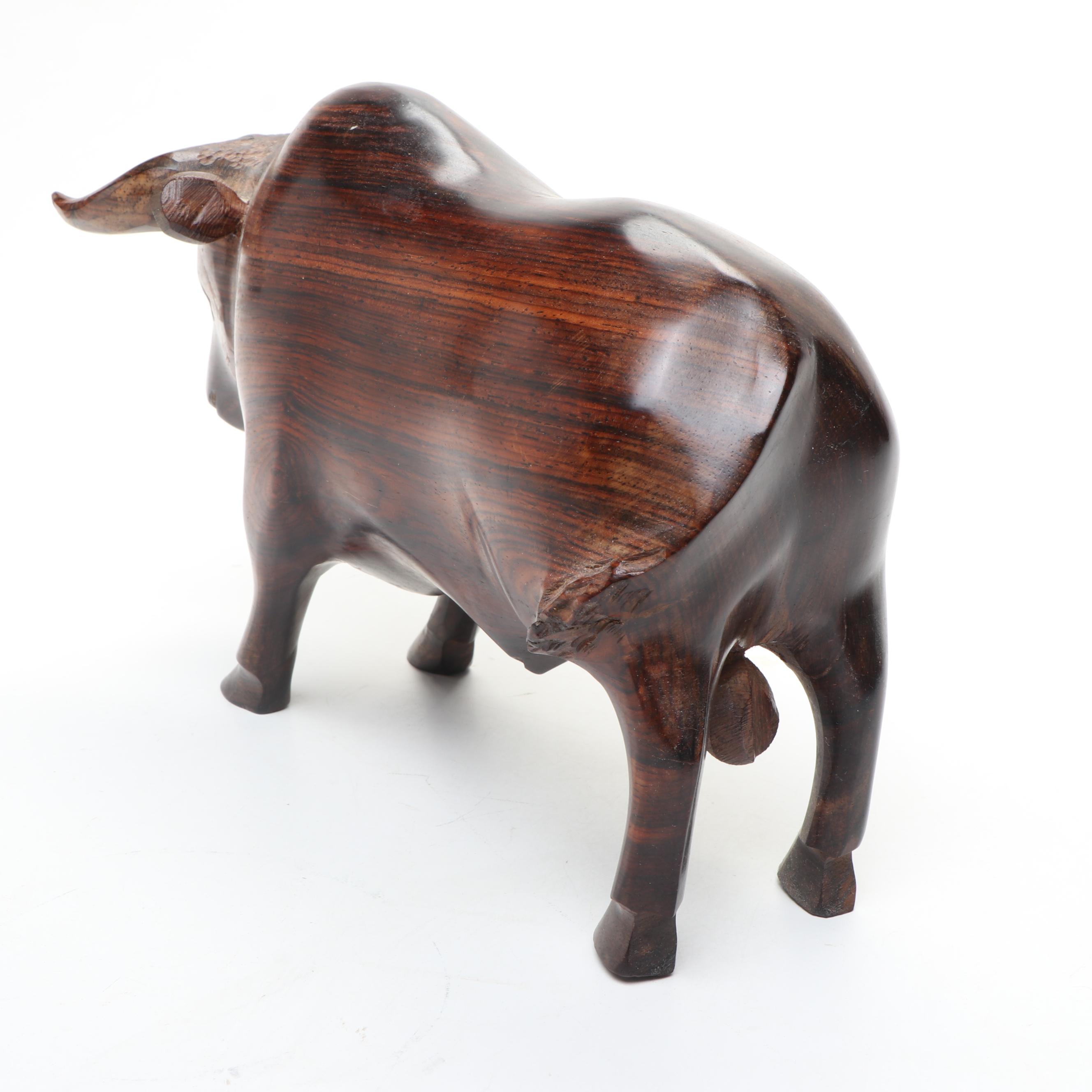 Vintage OMC Japan Bud Vase with Hand-Carved Animal Figures