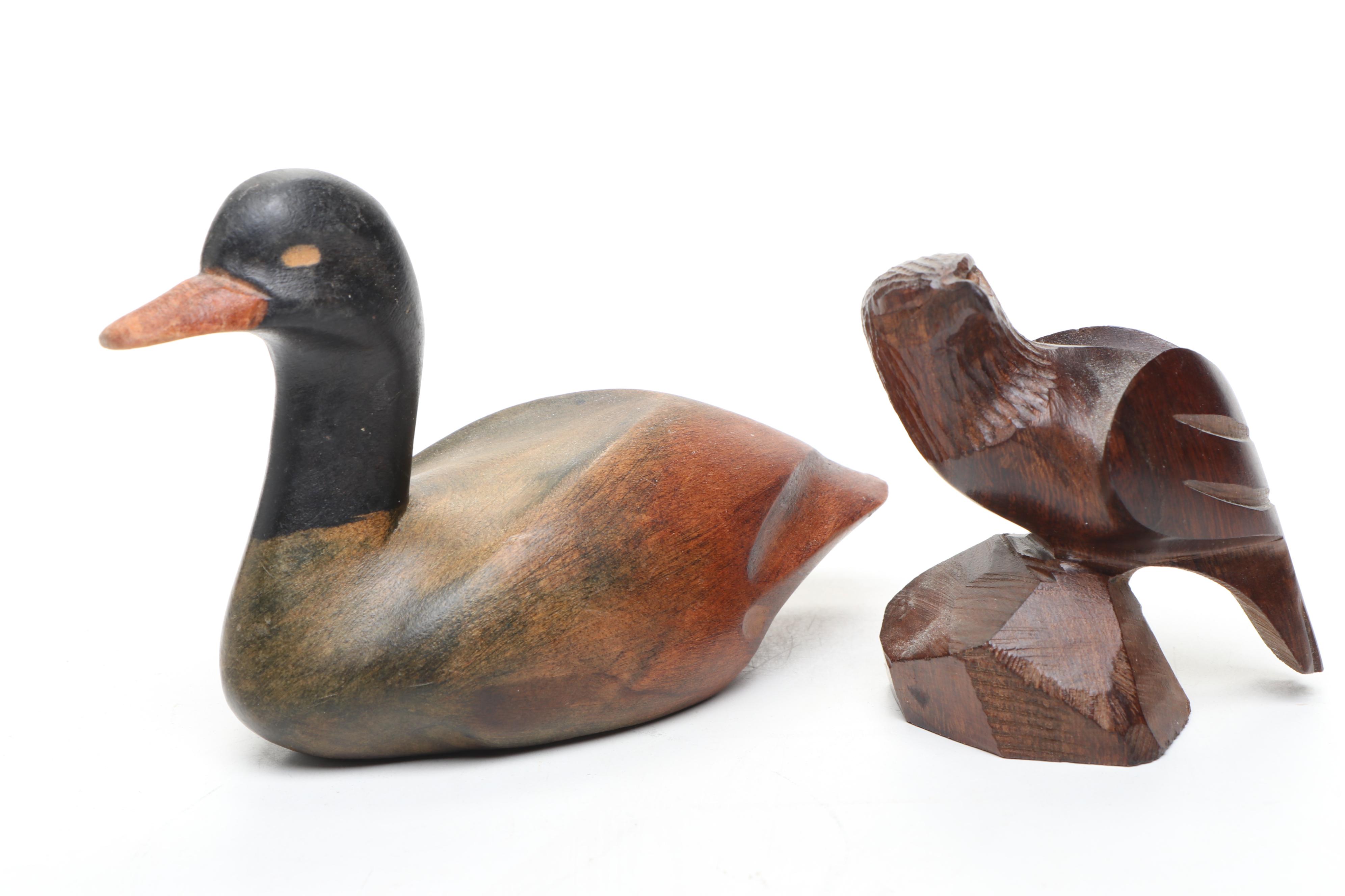 Vintage OMC Japan Bud Vase with Hand-Carved Animal Figures