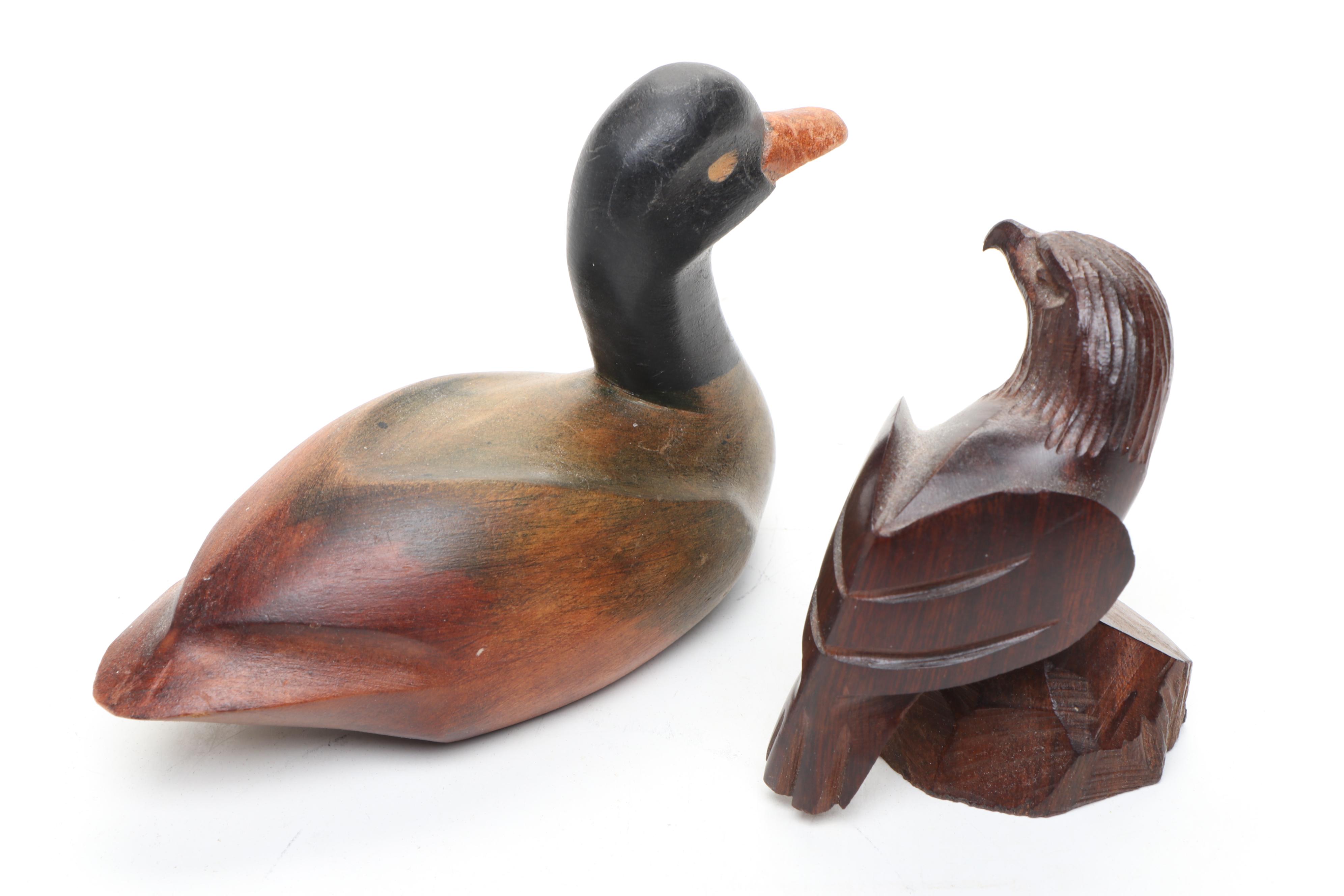 Vintage OMC Japan Bud Vase with Hand-Carved Animal Figures