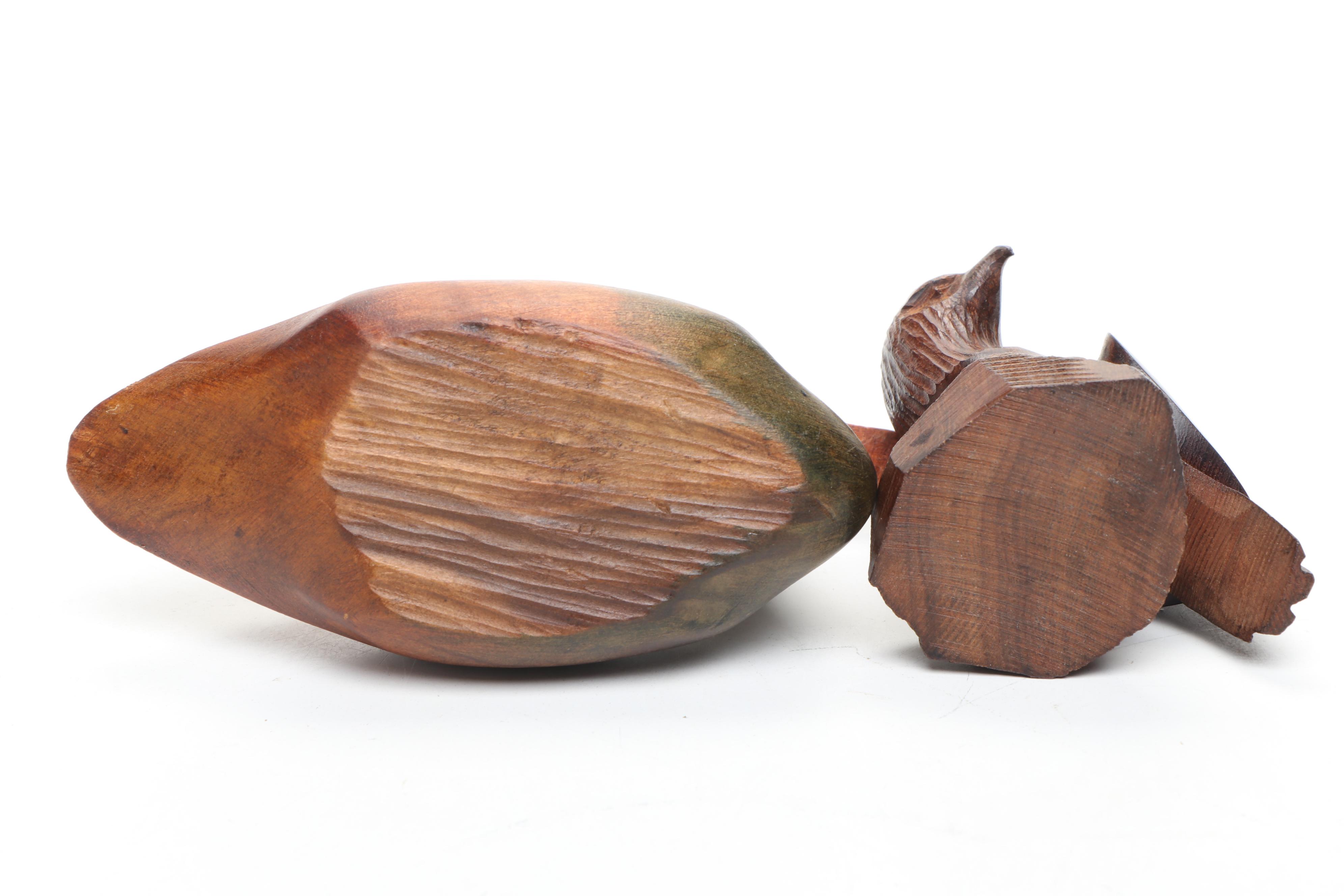 Vintage OMC Japan Bud Vase with Hand-Carved Animal Figures