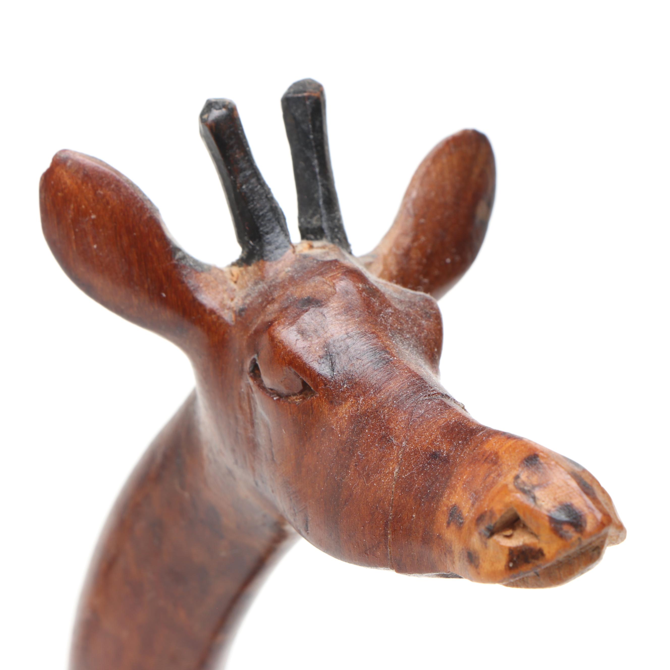 Vintage OMC Japan Bud Vase with Hand-Carved Animal Figures