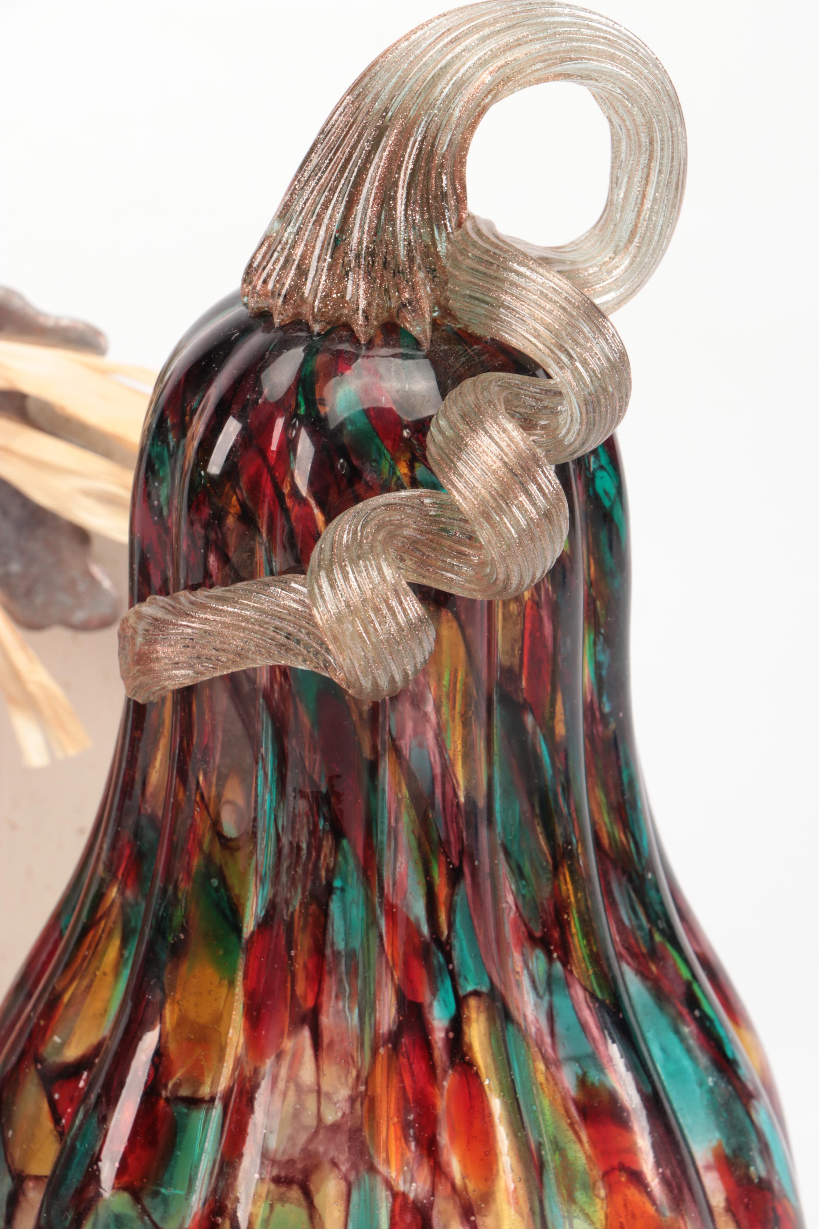 Fall Speckled Glass, Plush and Other Pumpkin Table Decor