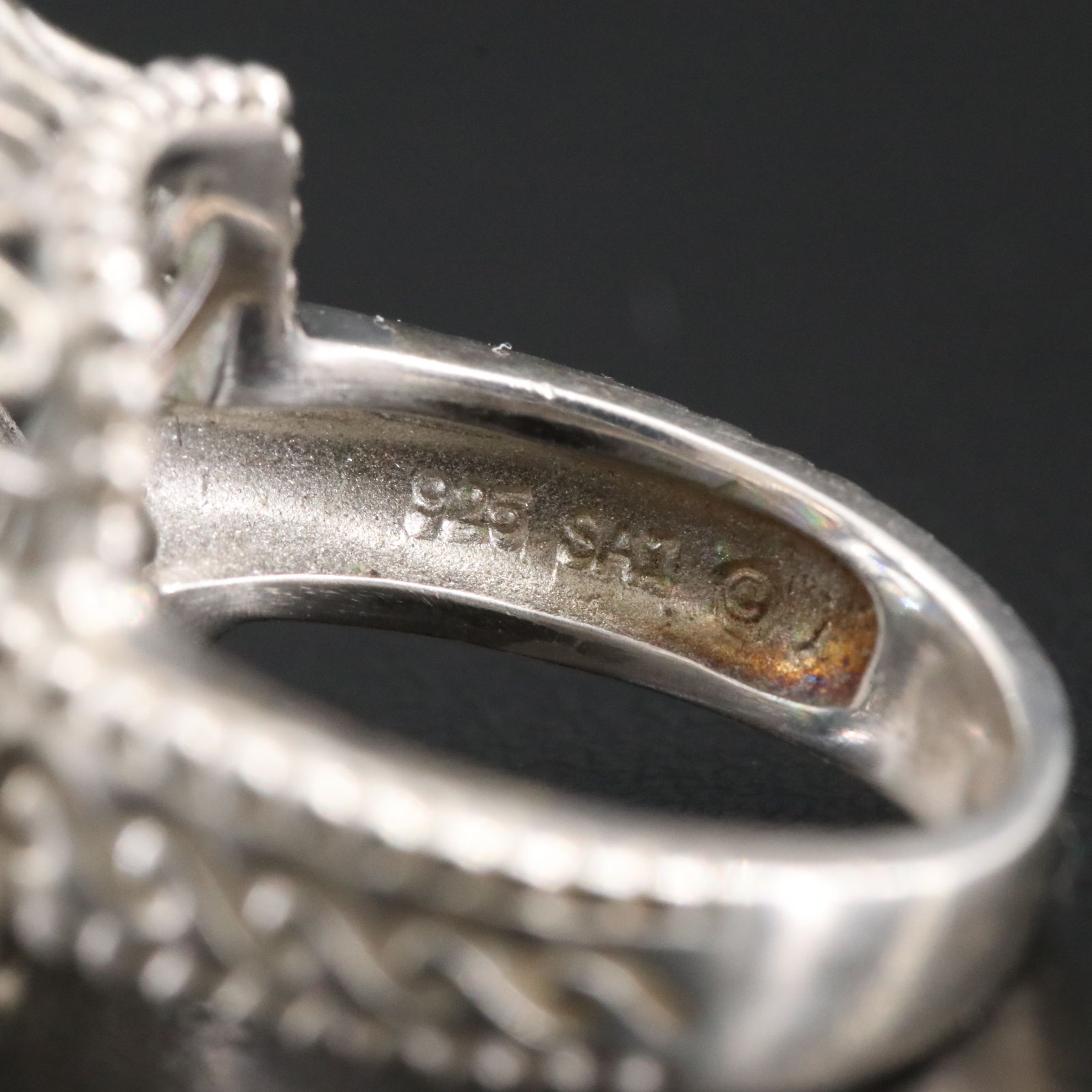 Sterling Faux Gemstone Ring