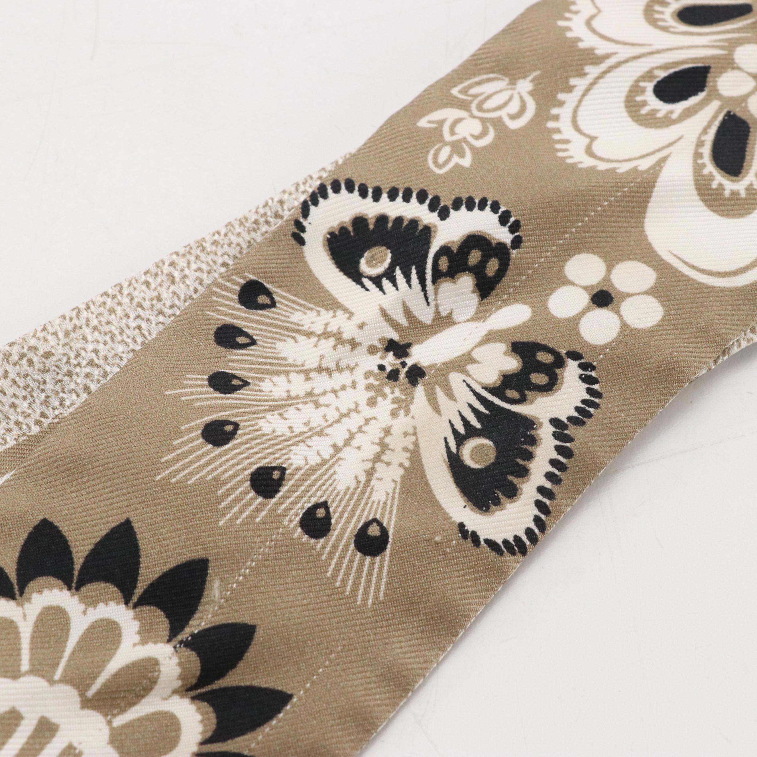 Christian Dior Butterfly Motif Silk Twill Mitzah Scarf in Box