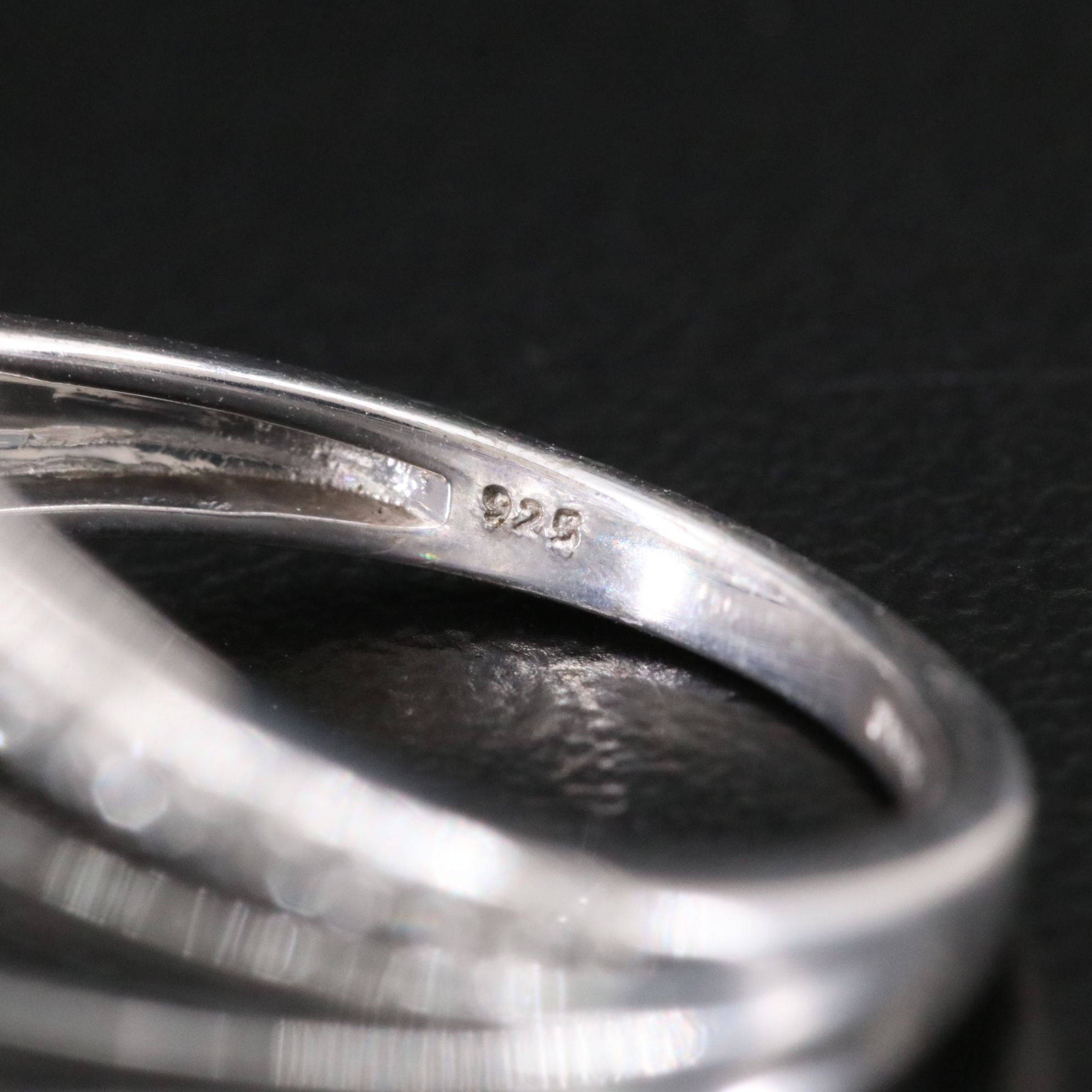 Sterling Amethyst, Peridot and White Sapphire Ring