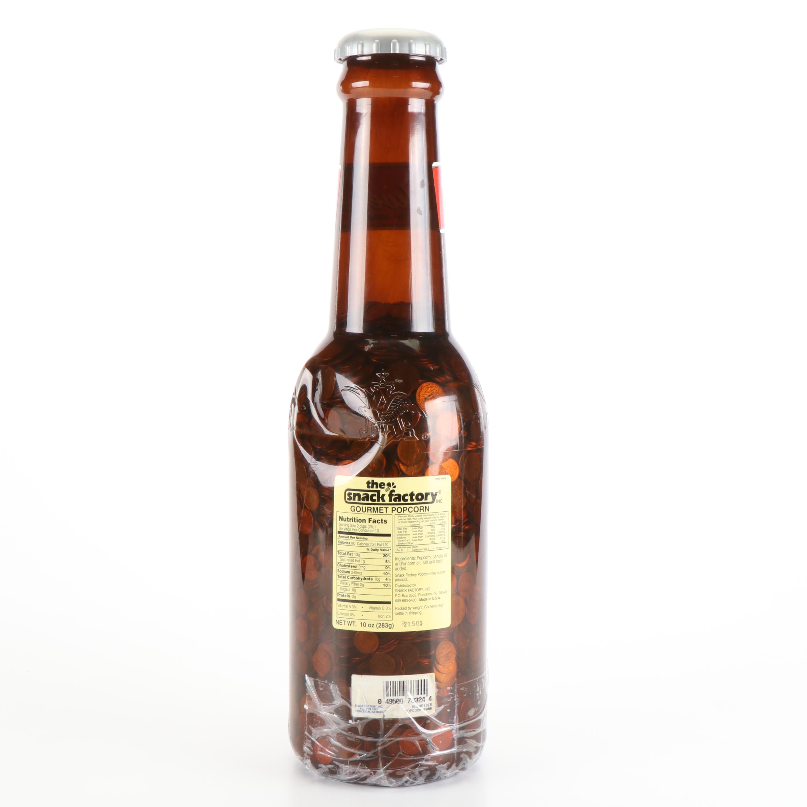 Giant Budweiser Bottle Filled with Over $400.00 Face Value U.S. Modern Coins