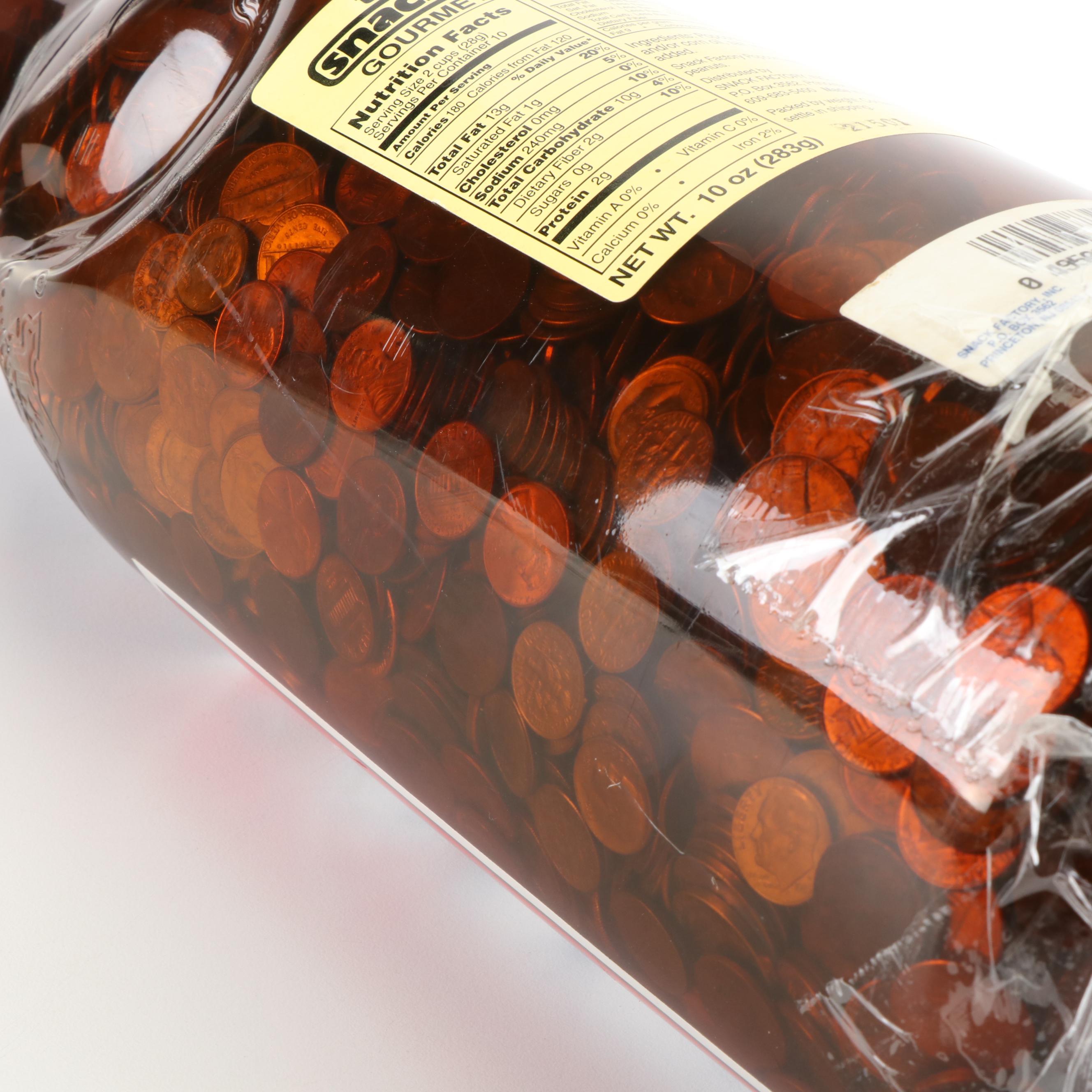 Giant Budweiser Bottle Filled with Over $400.00 Face Value U.S. Modern Coins