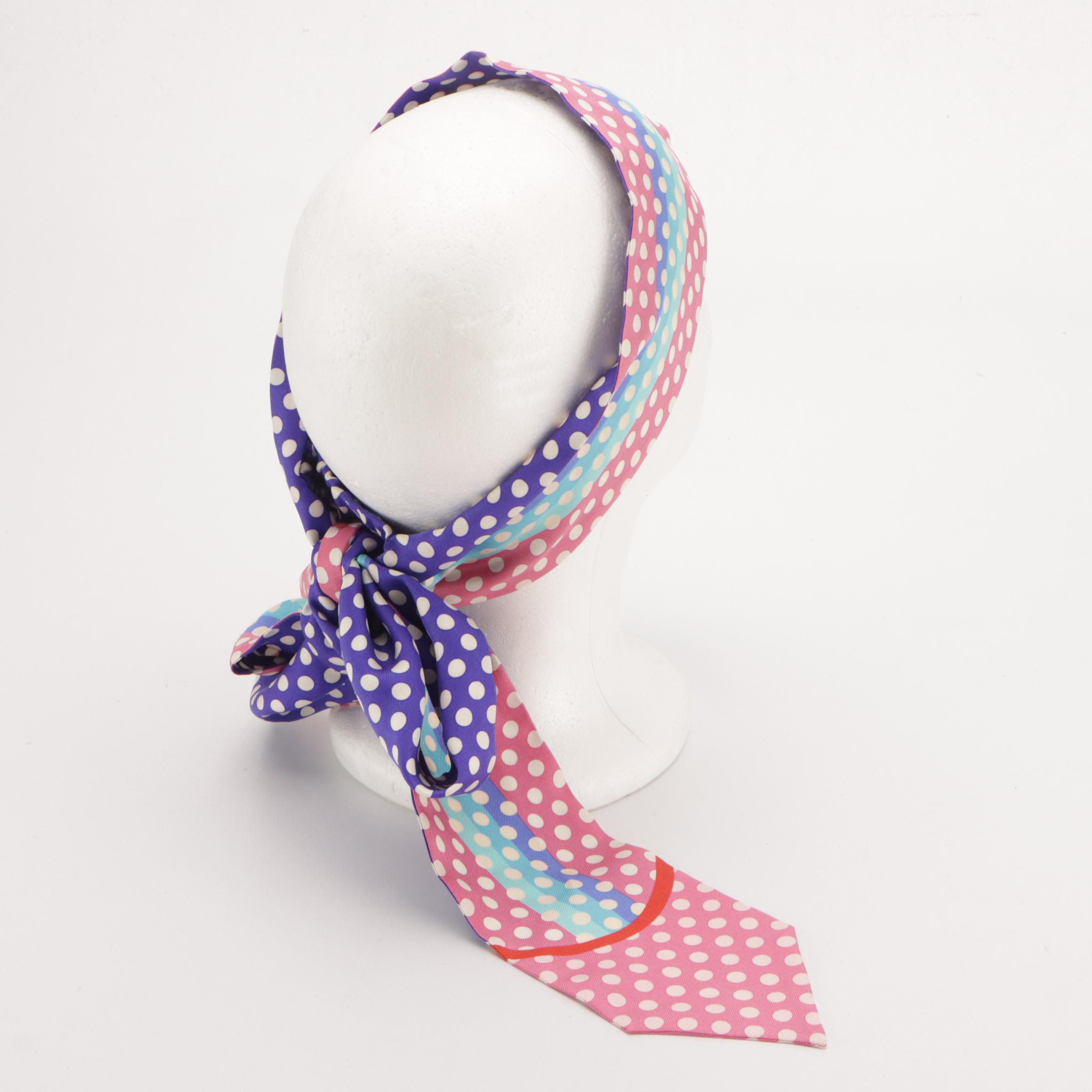Gucci Polka Dot Silk Twill Headband