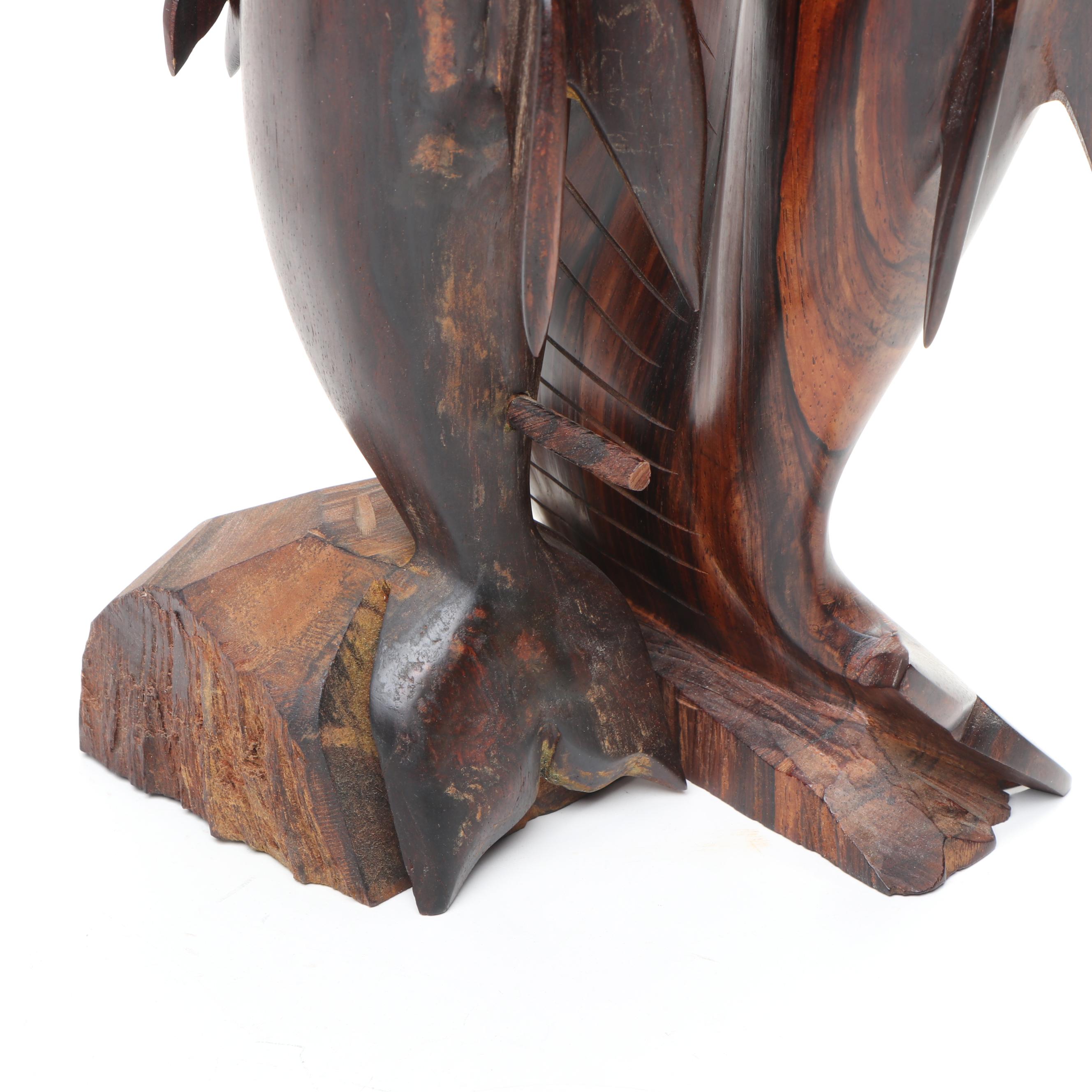 Ironwood Hard-Carved Marine Mammals and Sea Birds