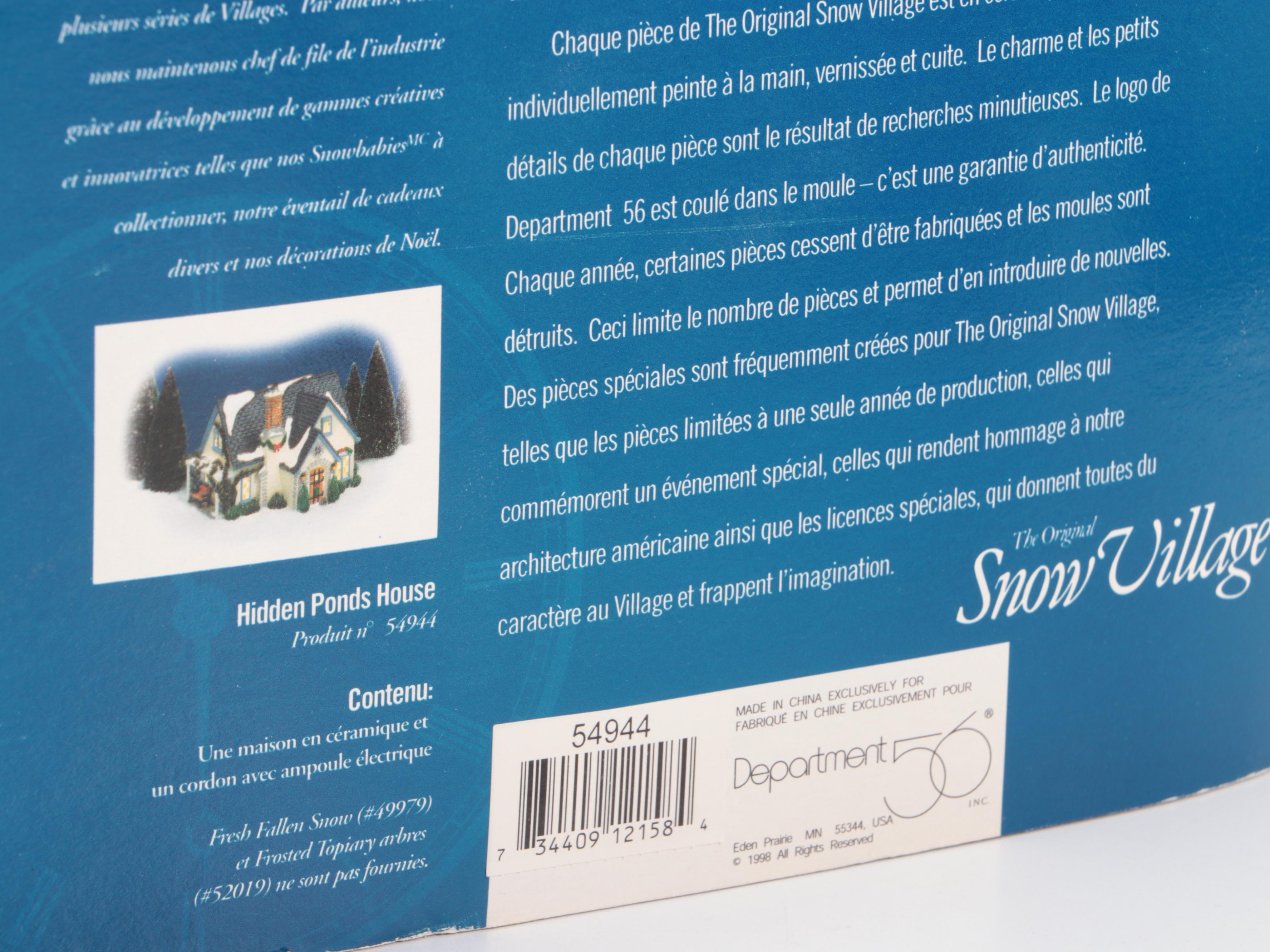 Department 56 "Hidden Ponds House" and More Christmas Village Decor