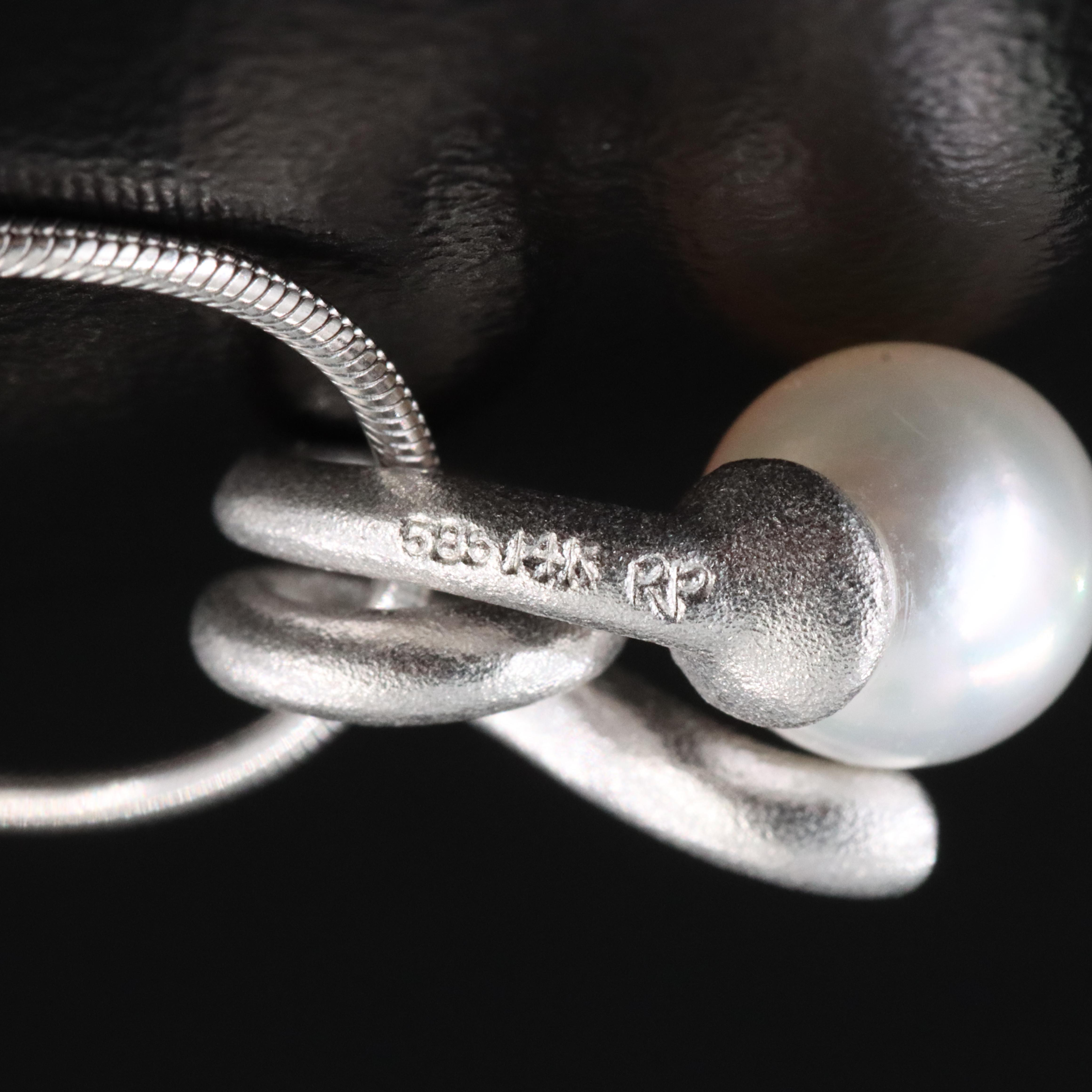 14K Pearl and Diamond Pendant Necklace