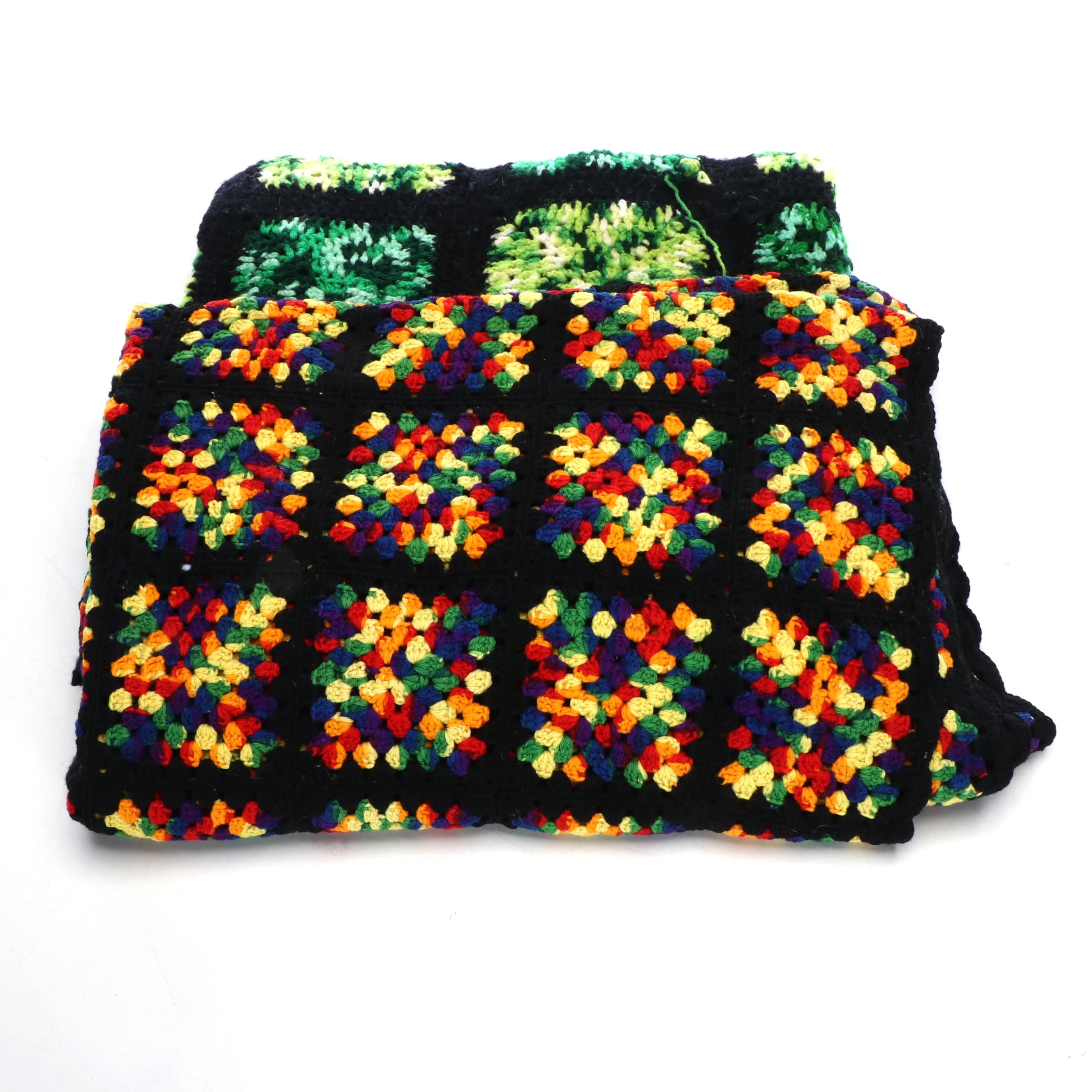 Handmade Granny Square Crochet Blankets