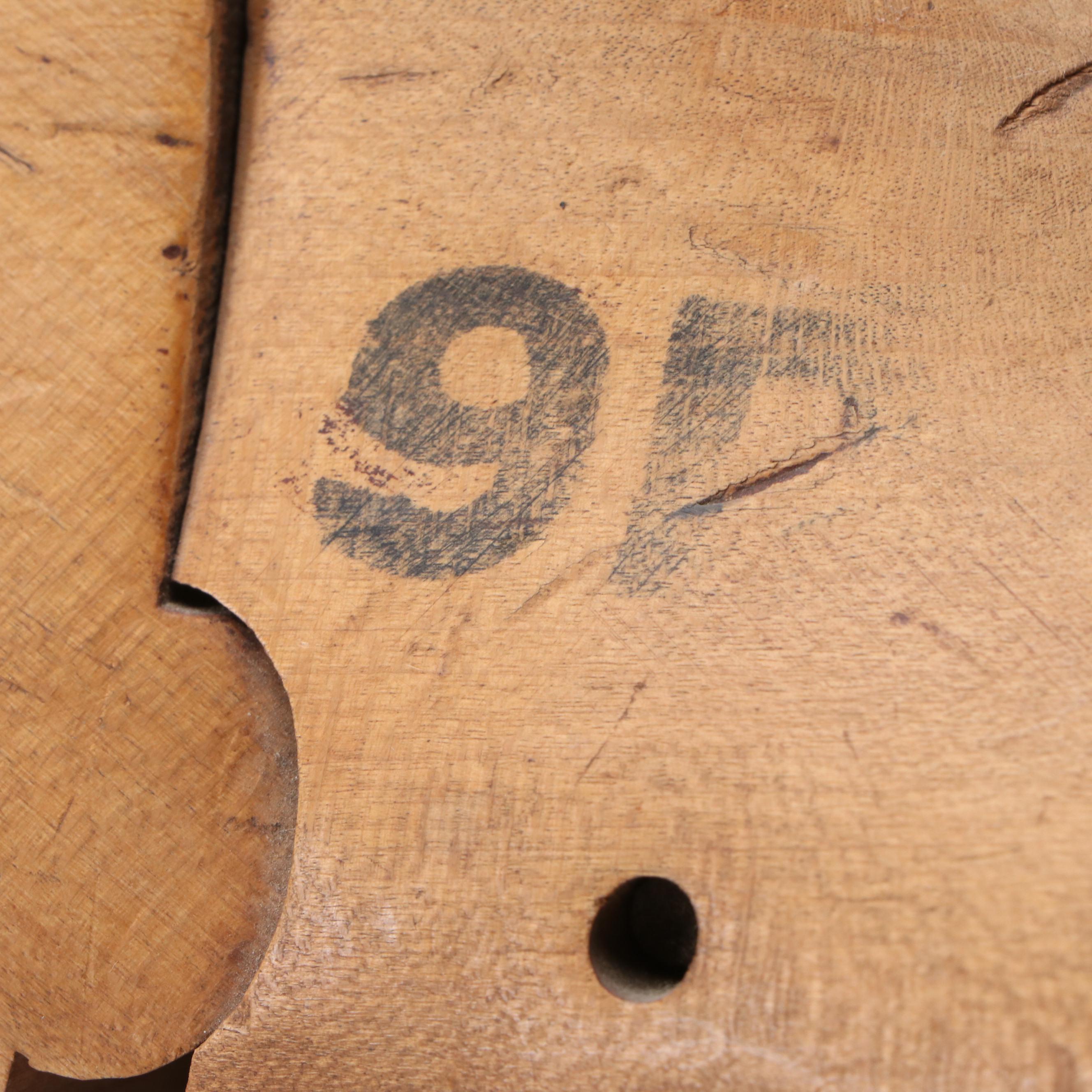 Cincinnati Morton Last Co. World War II Era U.S. Navy Wooden Shoe Form, 1942