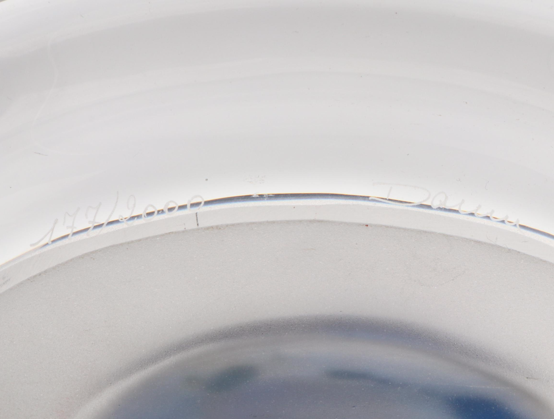 Daum Limited Edition George Gershwin Blue and Clear Crystal Plate