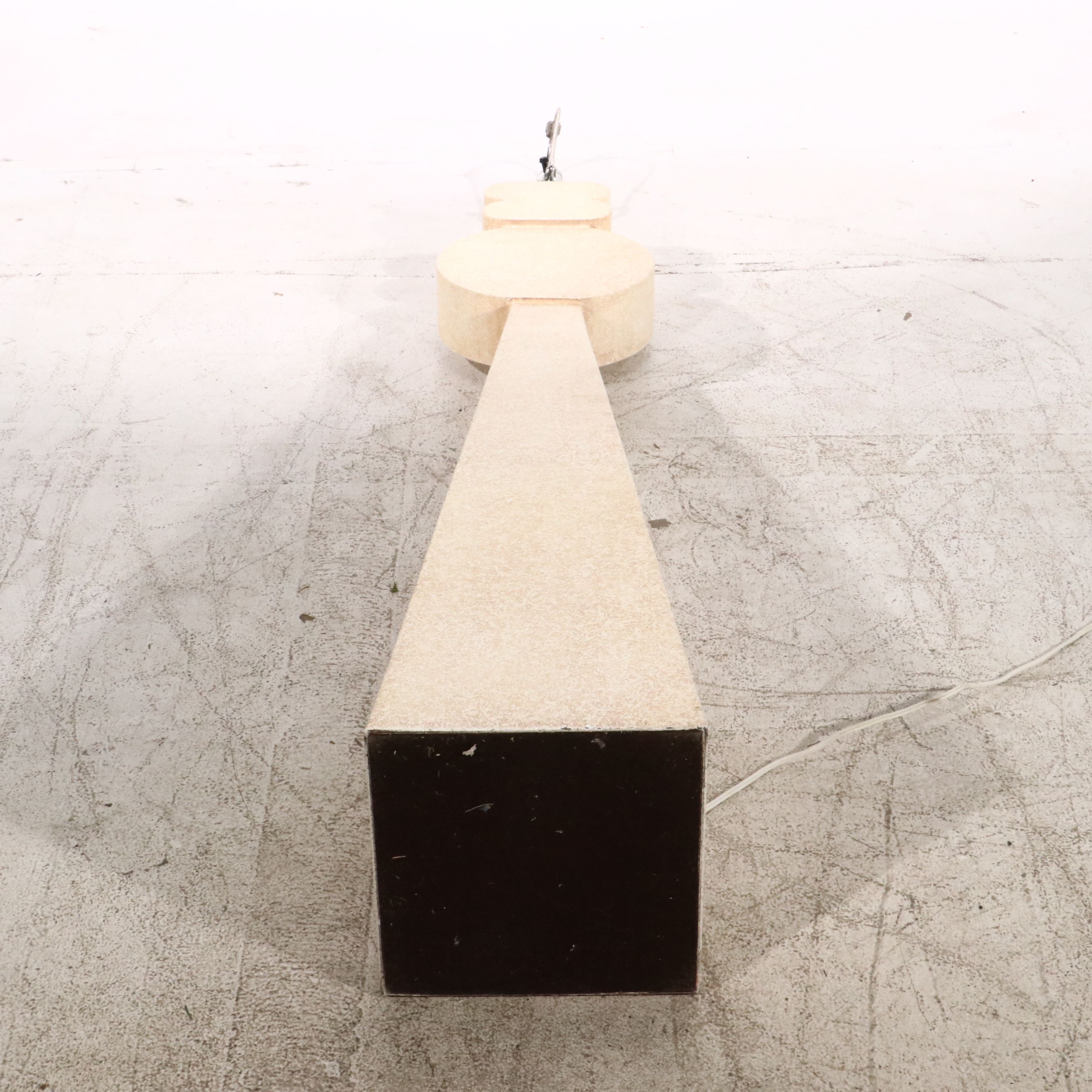 Frederick Ramond Postmodern Floor Lamp with Pyramid Cotton Lamp, 1987