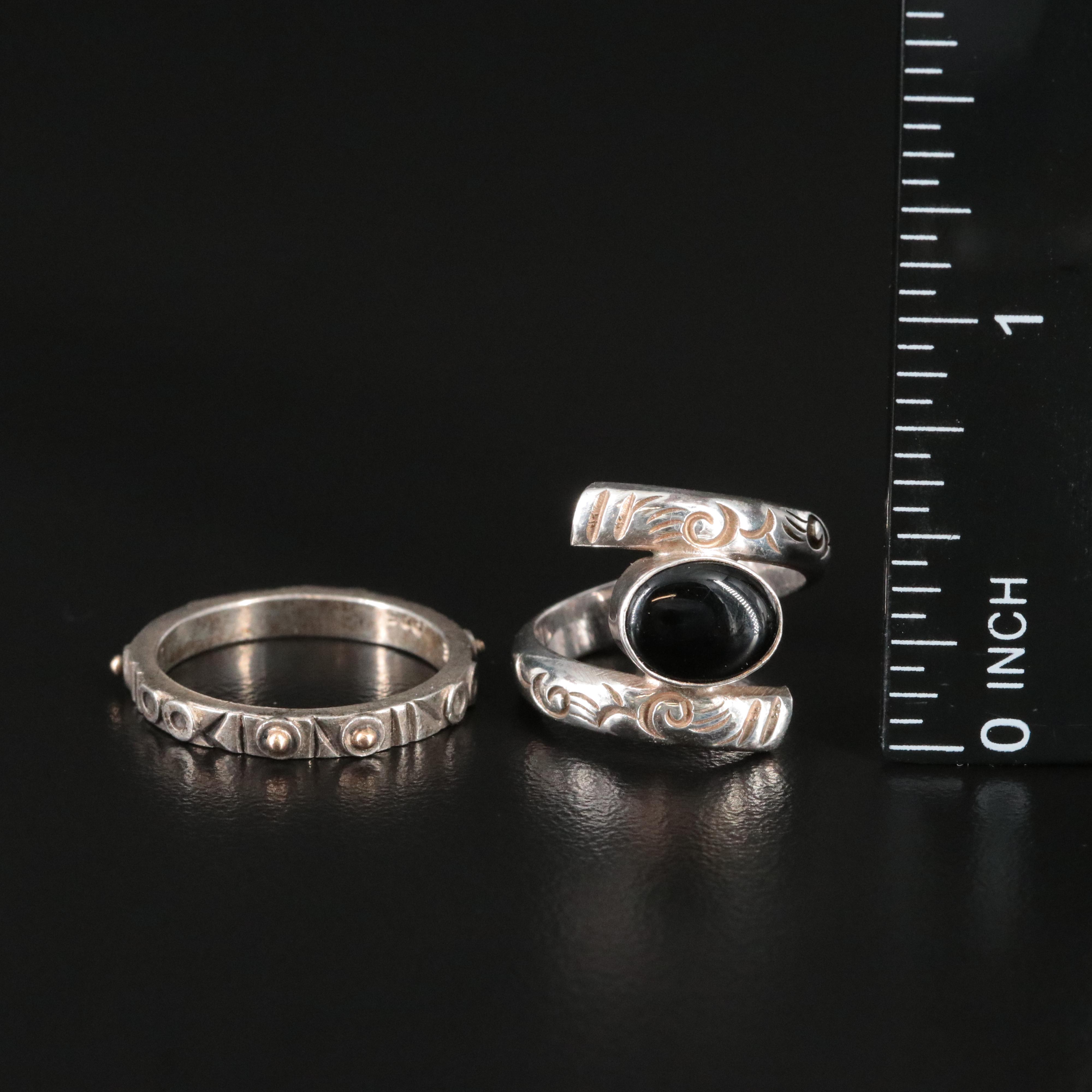 Sterling Gemstone Rings with 18K and 22K Accents