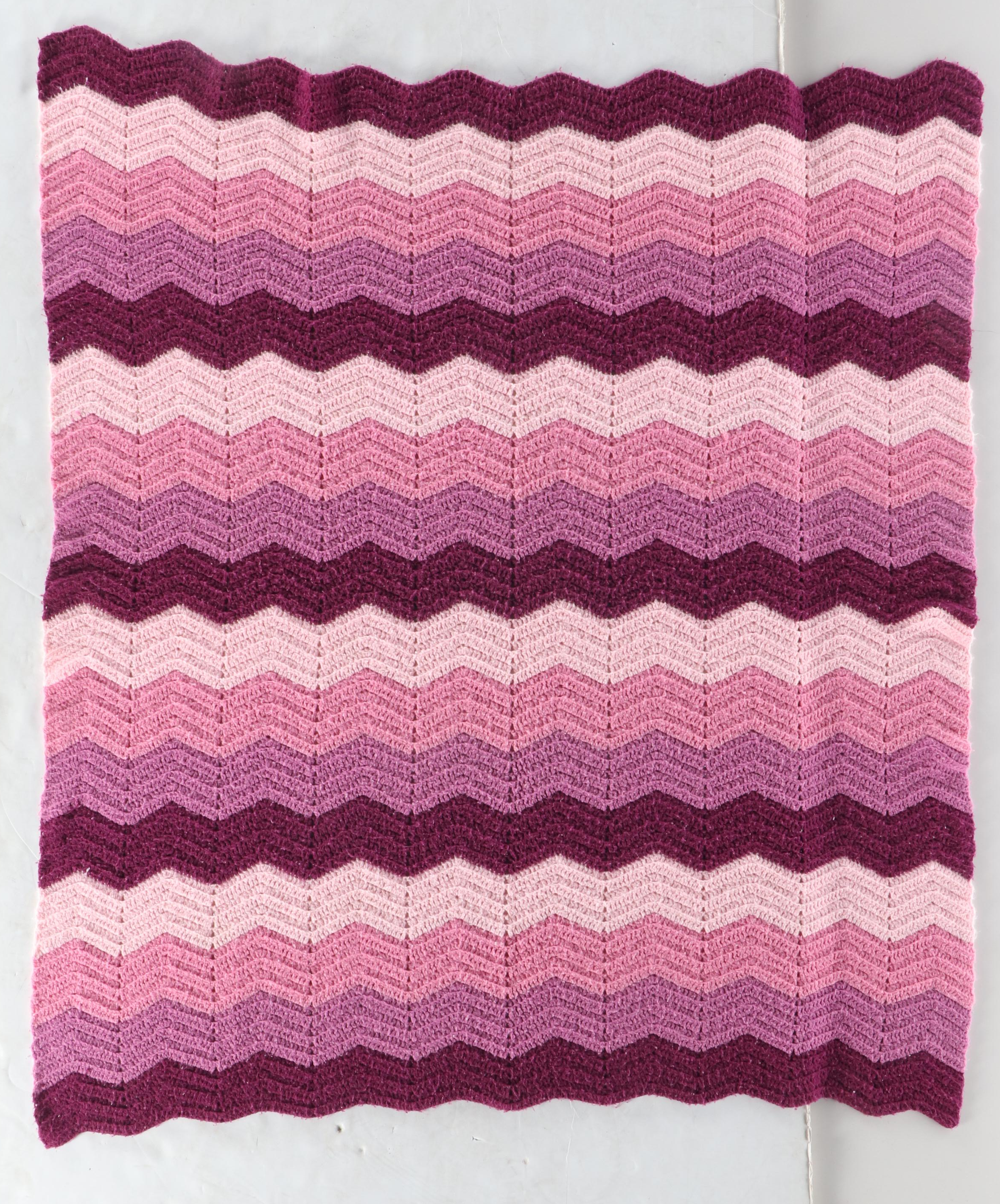 Handmade Striped Crochet Blankets, Late 20th C.