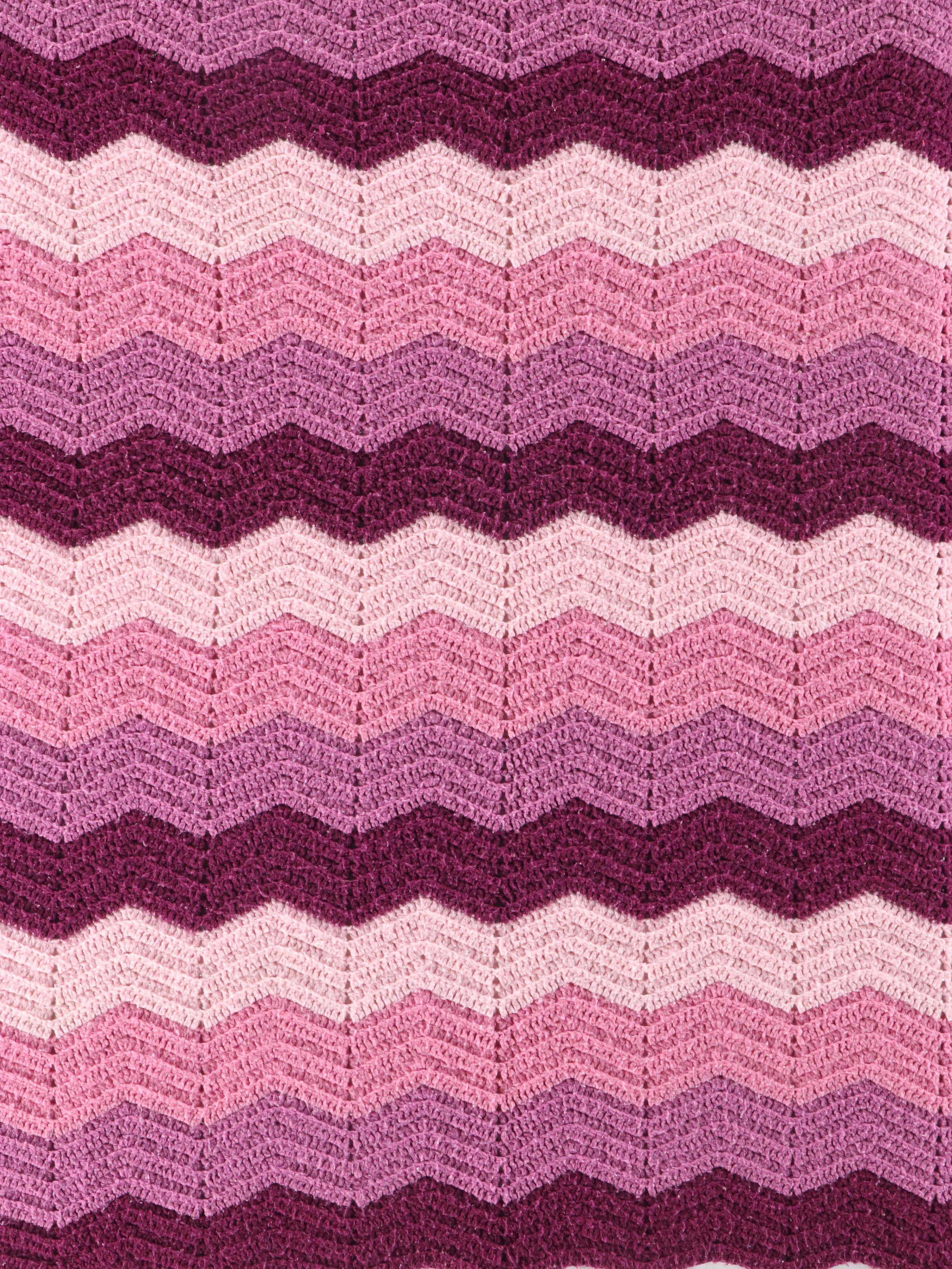 Handmade Striped Crochet Blankets, Late 20th C.