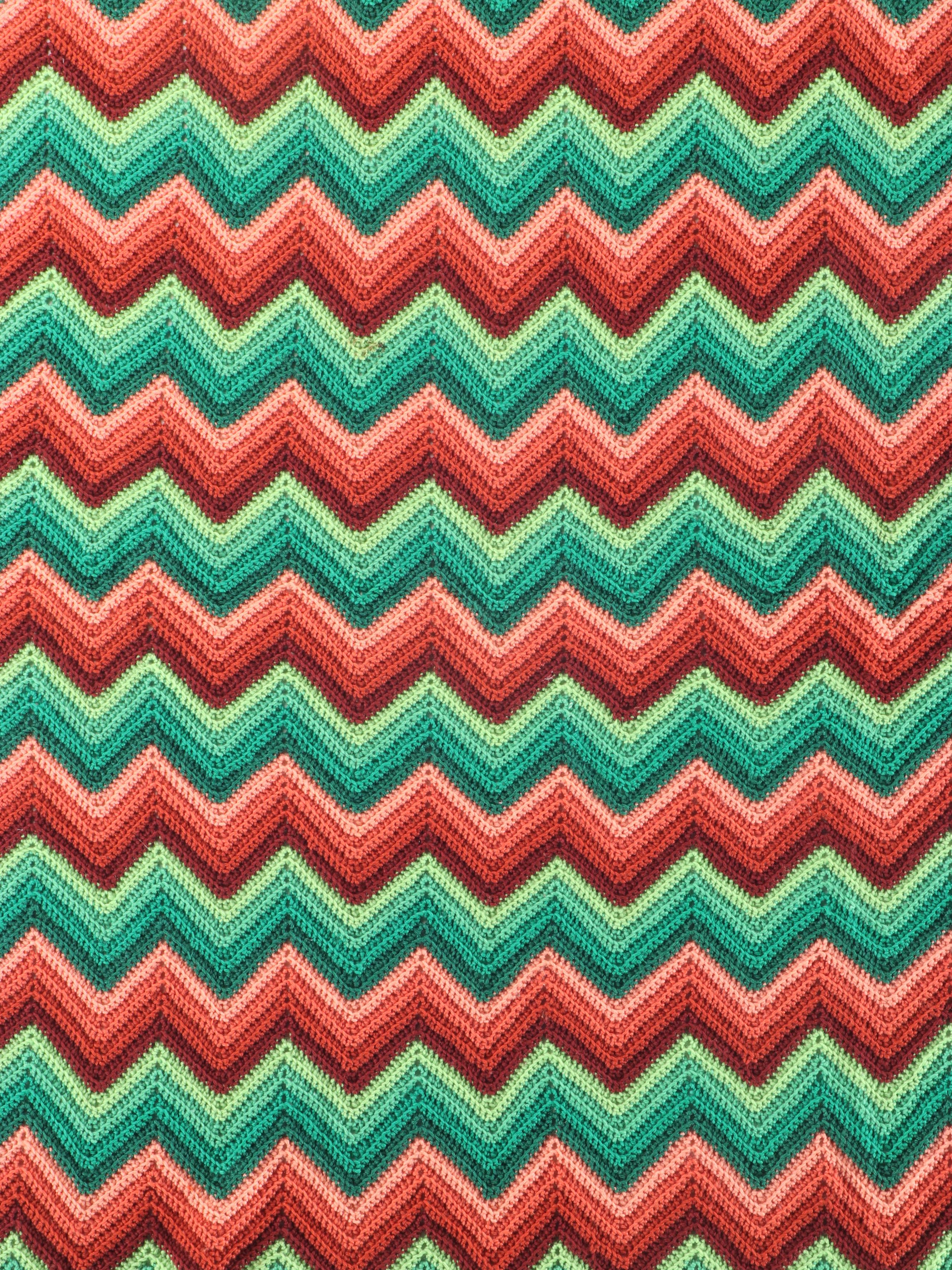 Handmade Striped Crochet Blankets, Late 20th C.