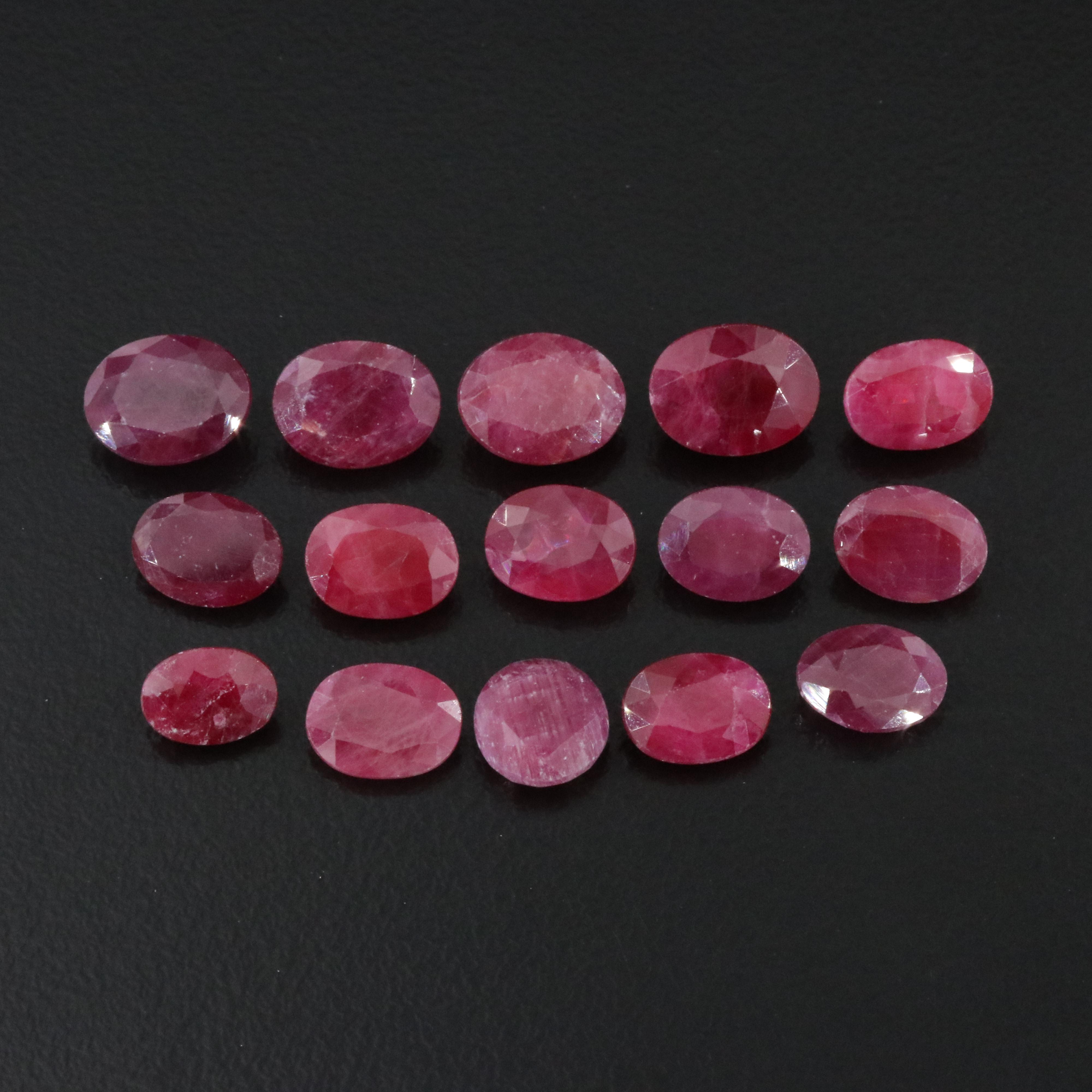 Loose 27.80 CTW Ruby Lot