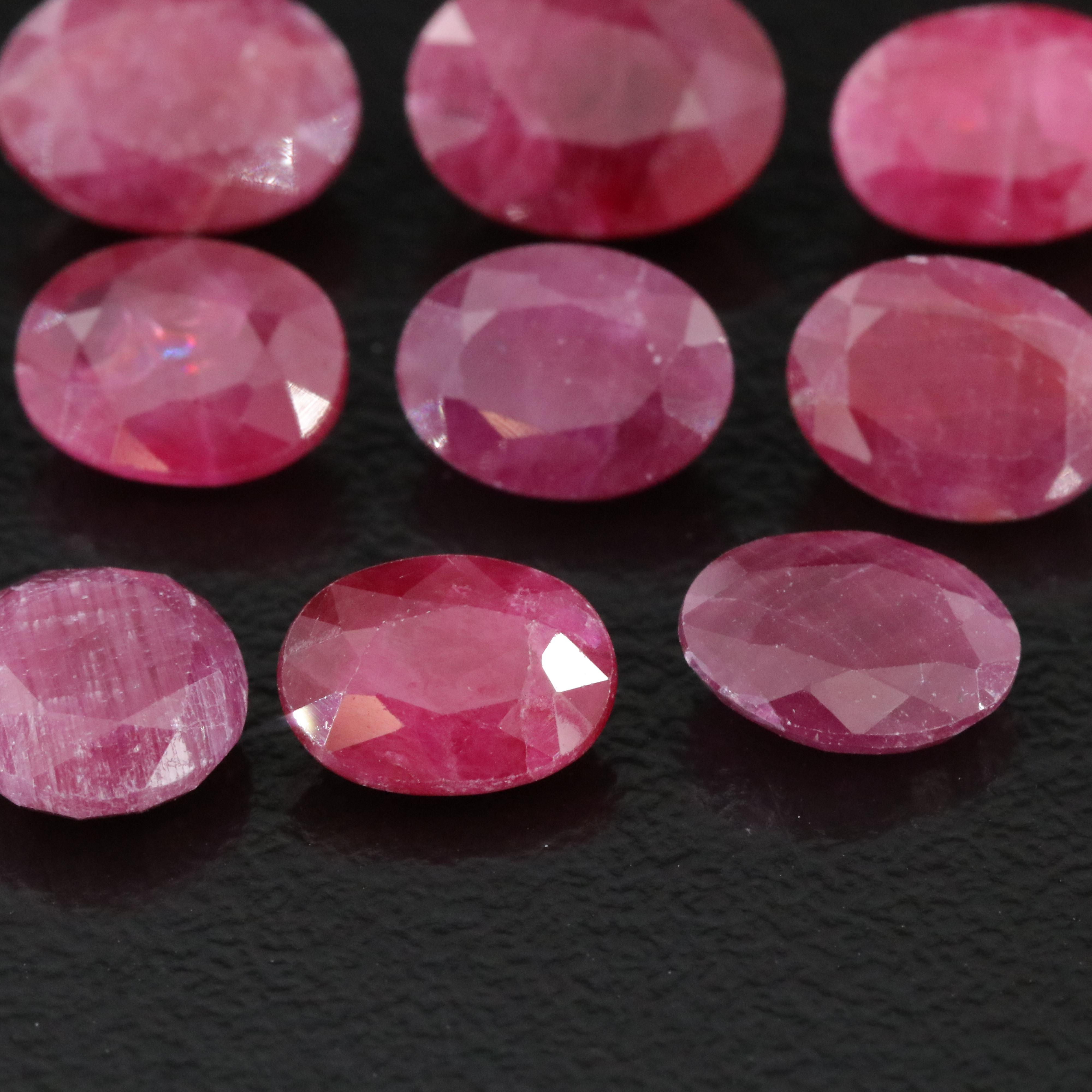 Loose 27.80 CTW Ruby Lot