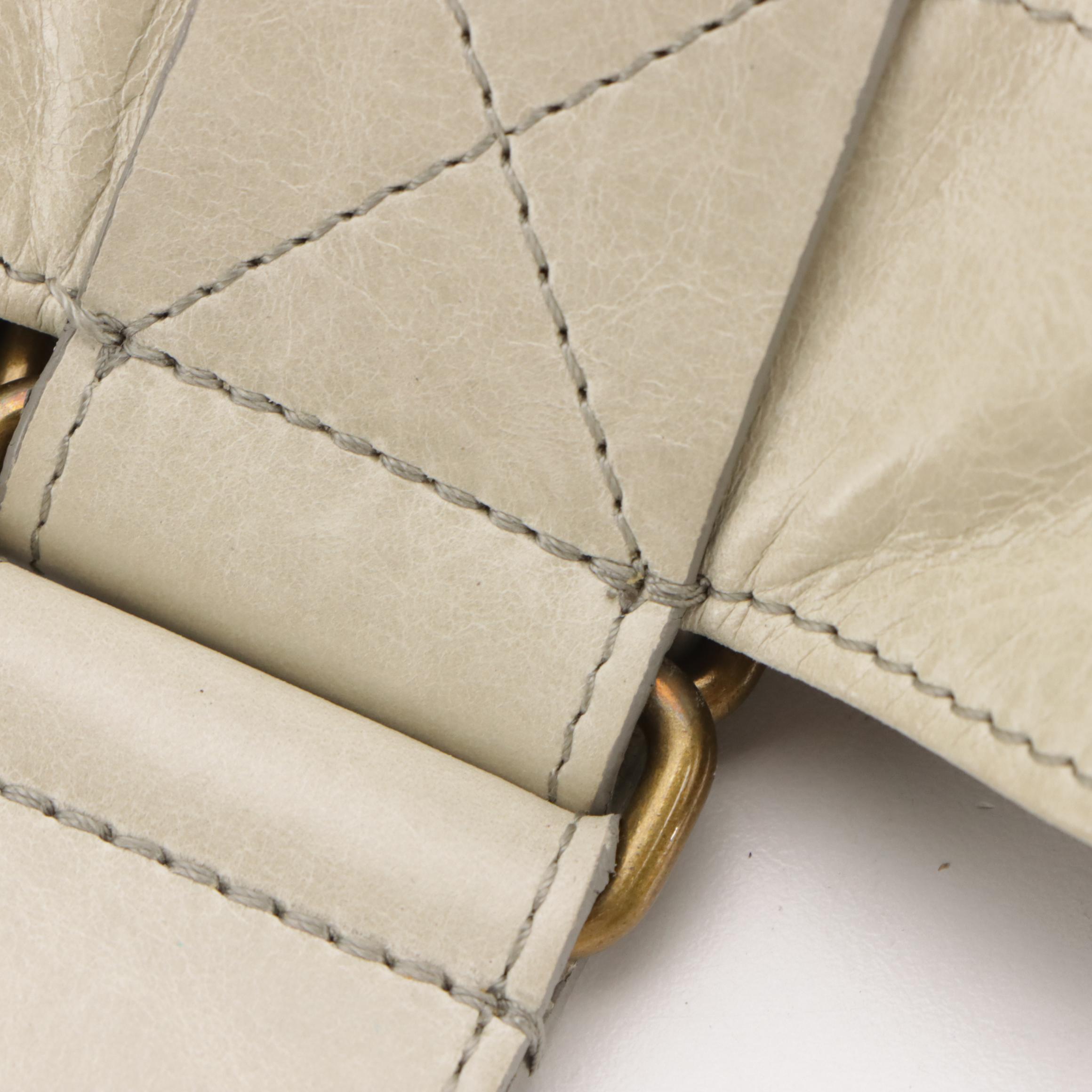 Isabel Marant Slouchy Two-Way Tote in Shiny Faded Mint Green Calfskin Leather