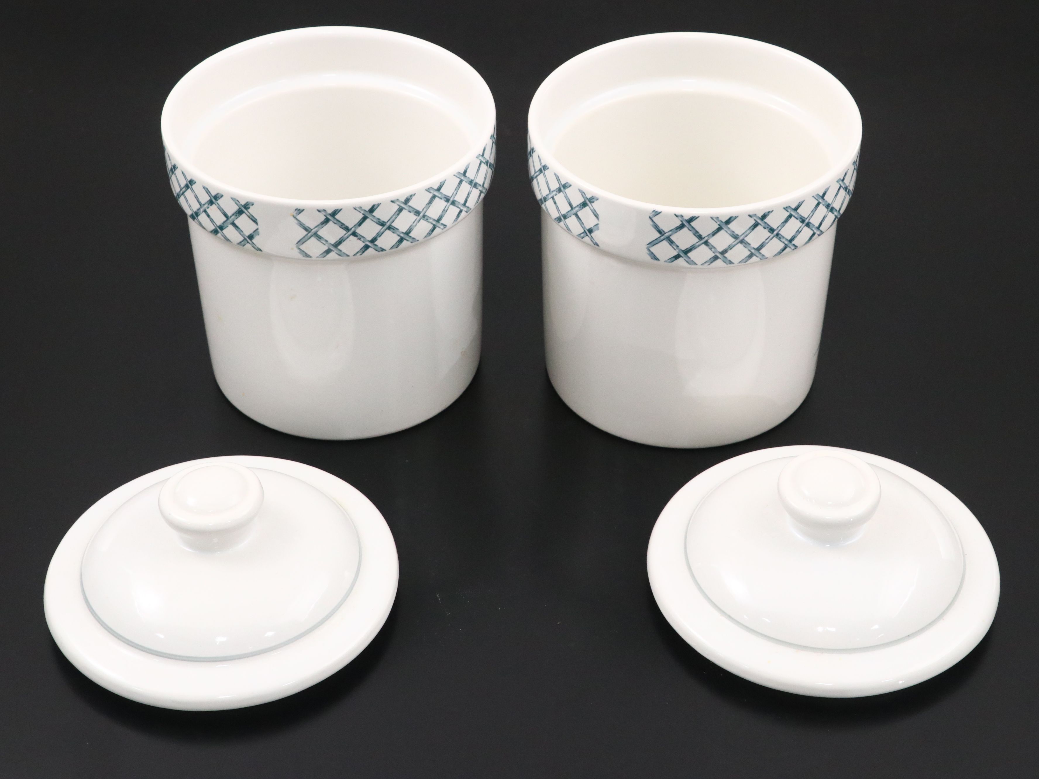 Ceramic Canister Set with Utensil Holder and Salt and Pepper Shakers