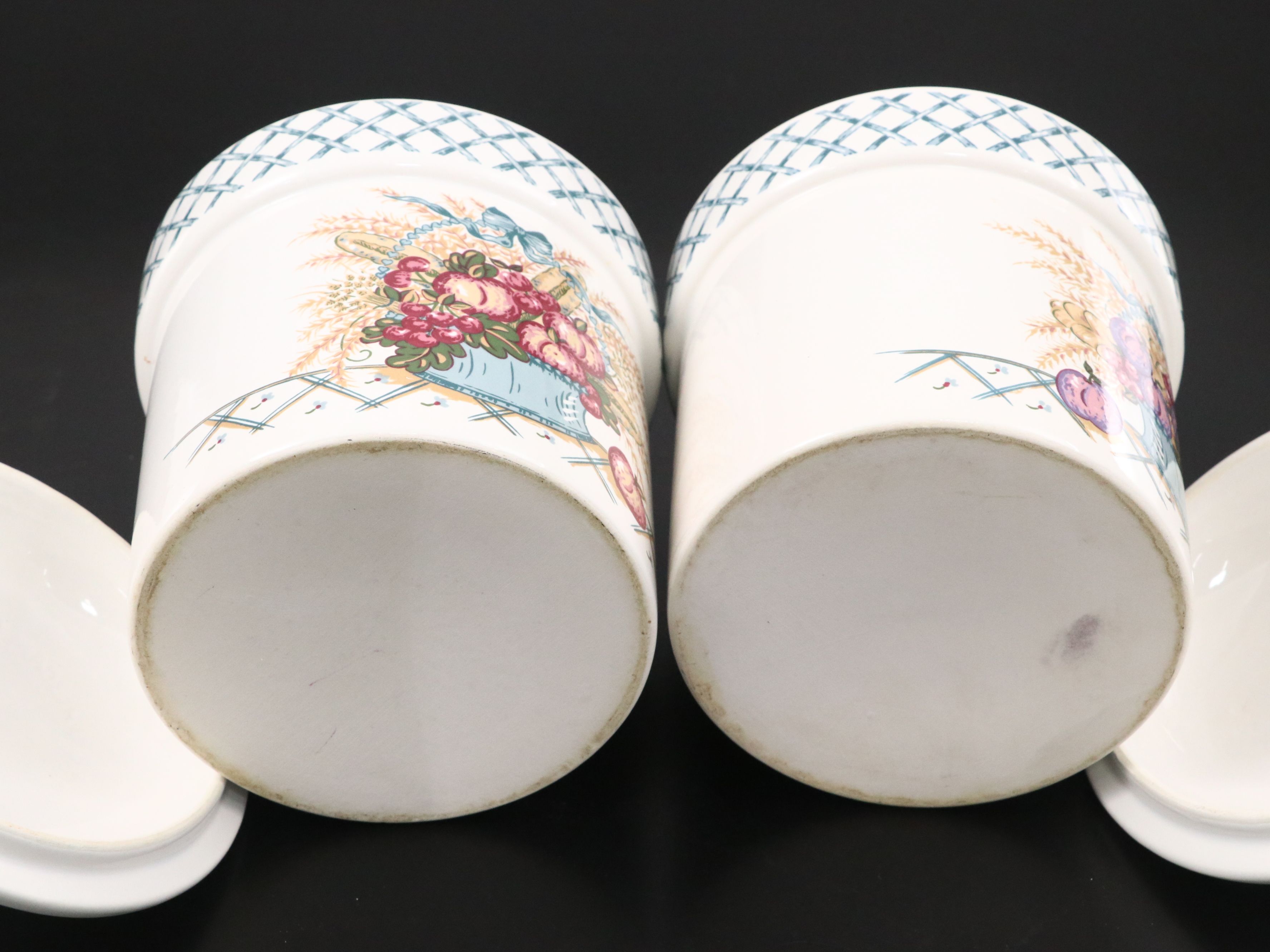 Ceramic Canister Set with Utensil Holder and Salt and Pepper Shakers