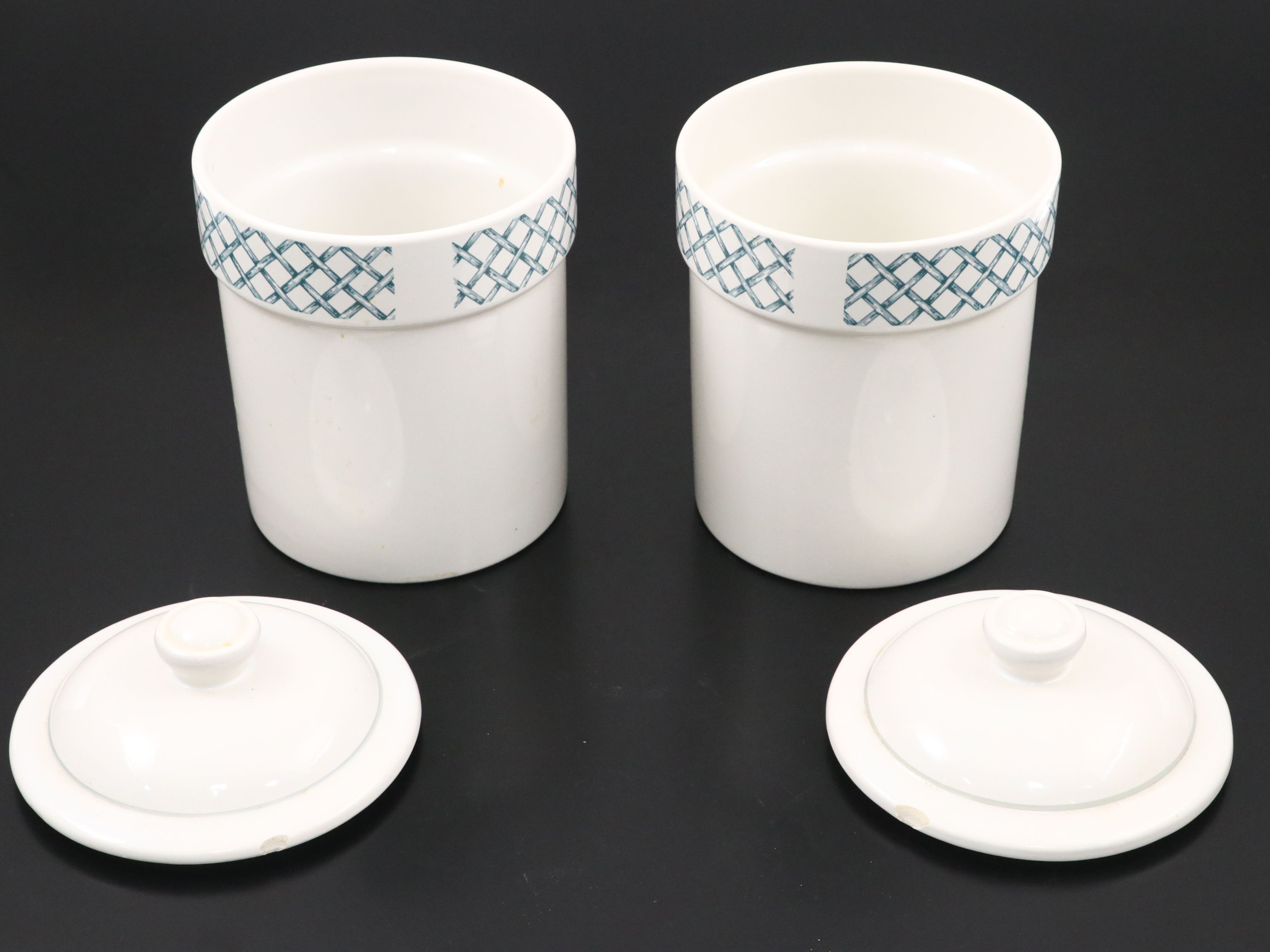 Ceramic Canister Set with Utensil Holder and Salt and Pepper Shakers