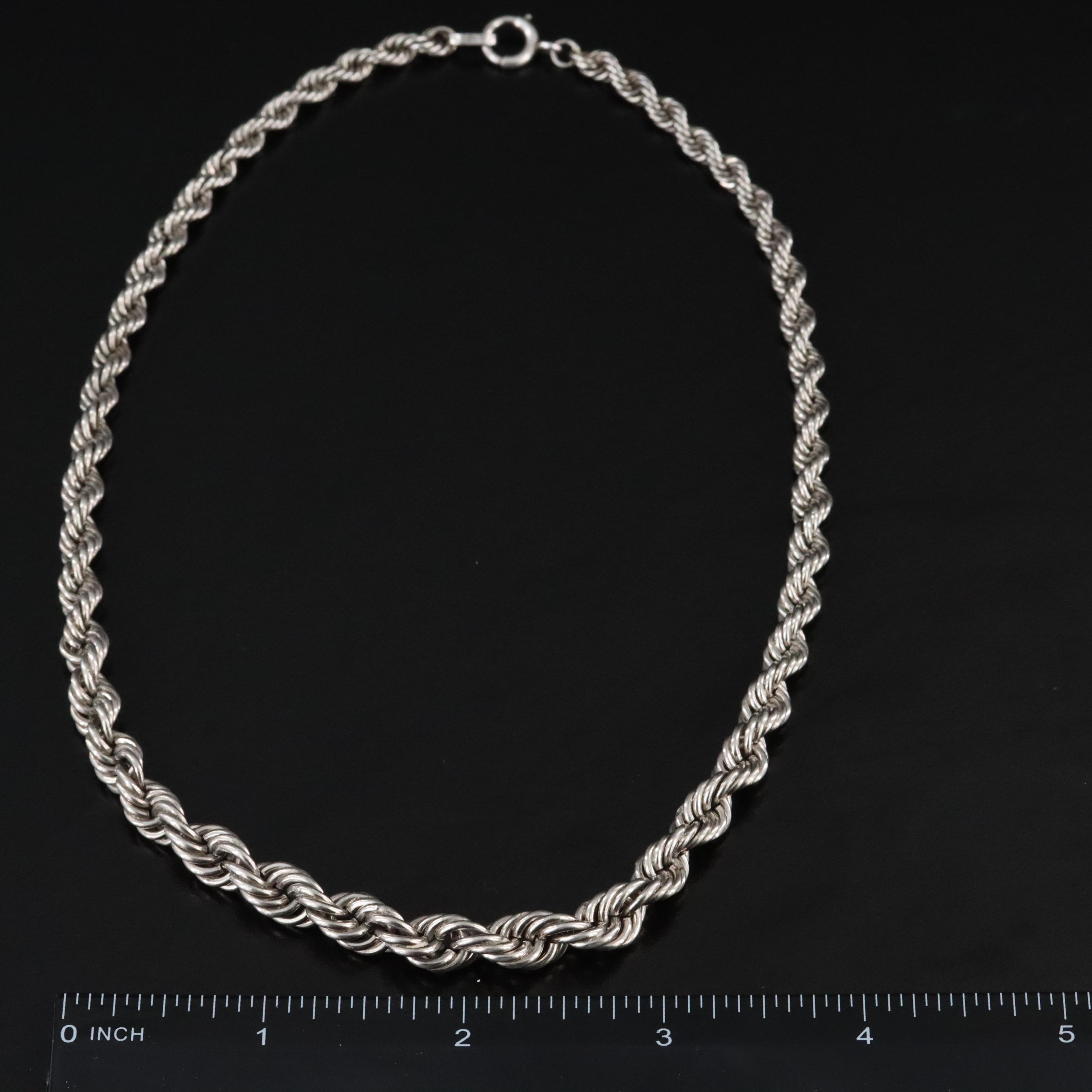 Sterling Braided Rope Necklace