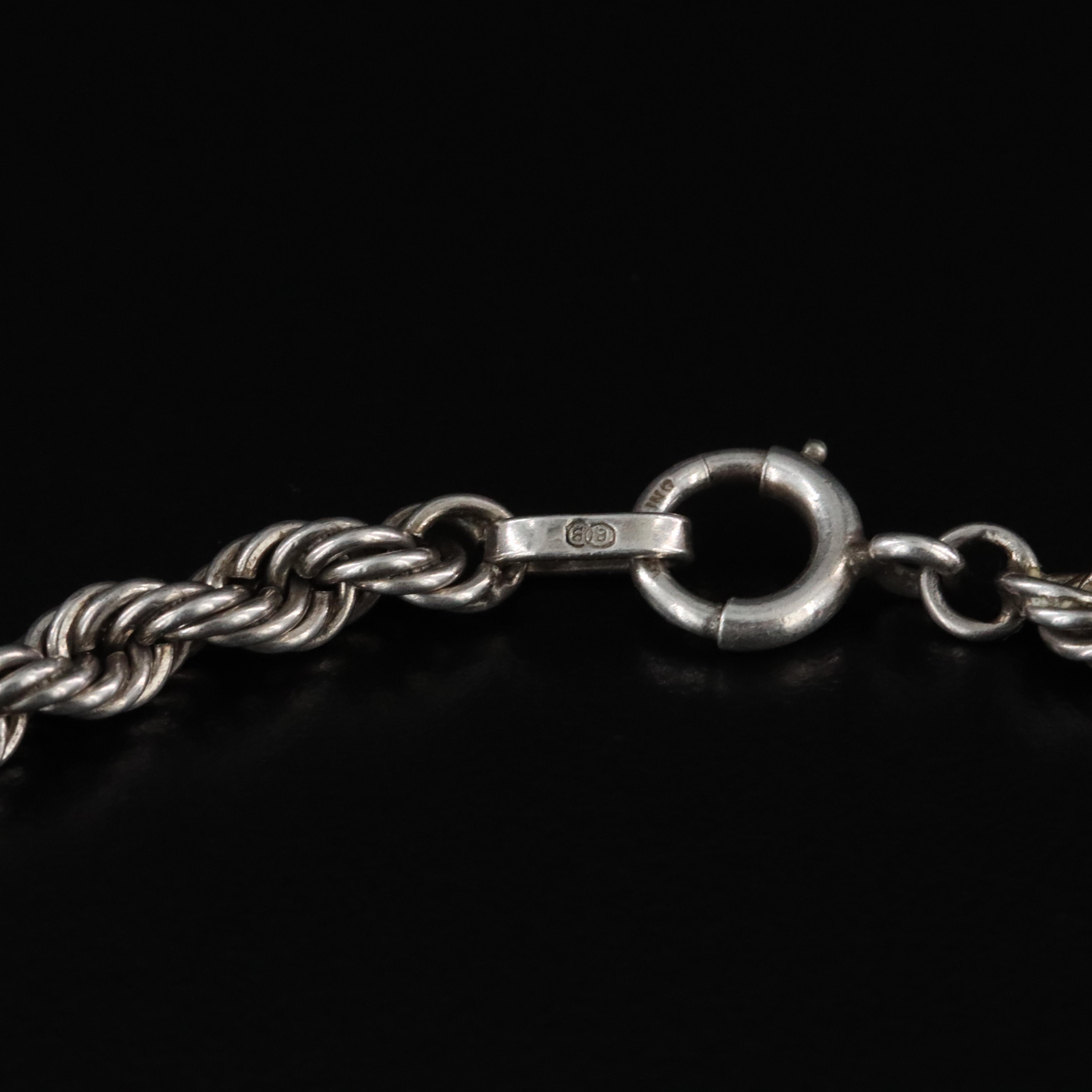 Sterling Braided Rope Necklace