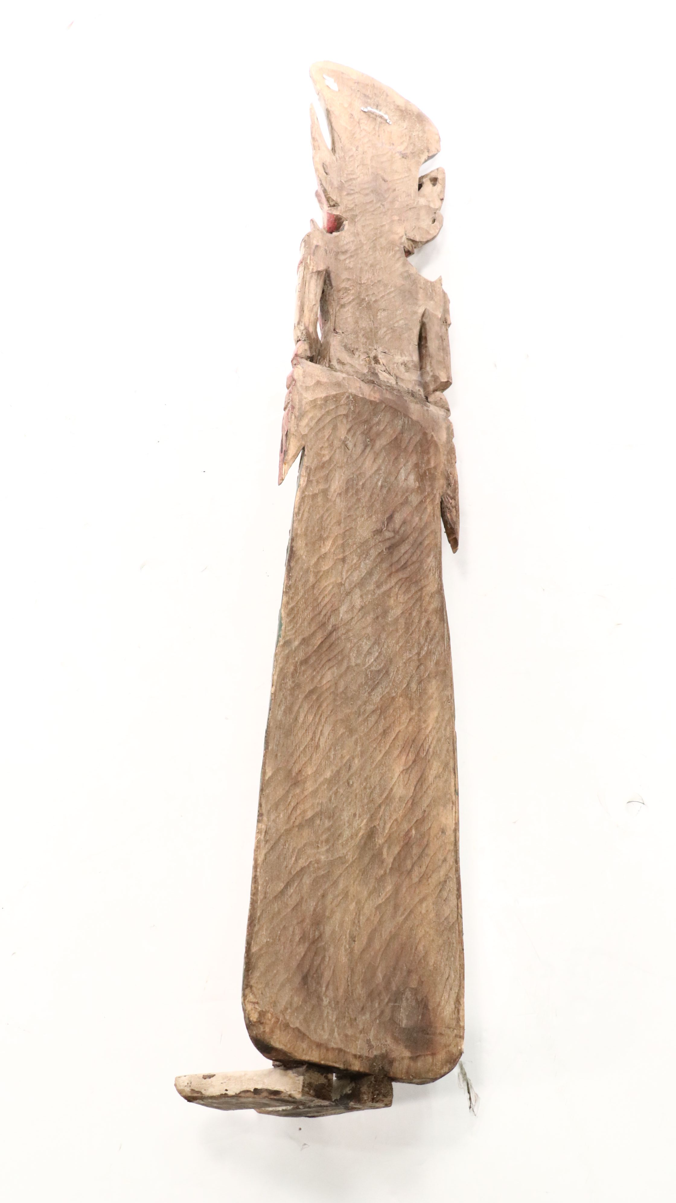 Balinese Carved Wood Wall Hanging Female Figure