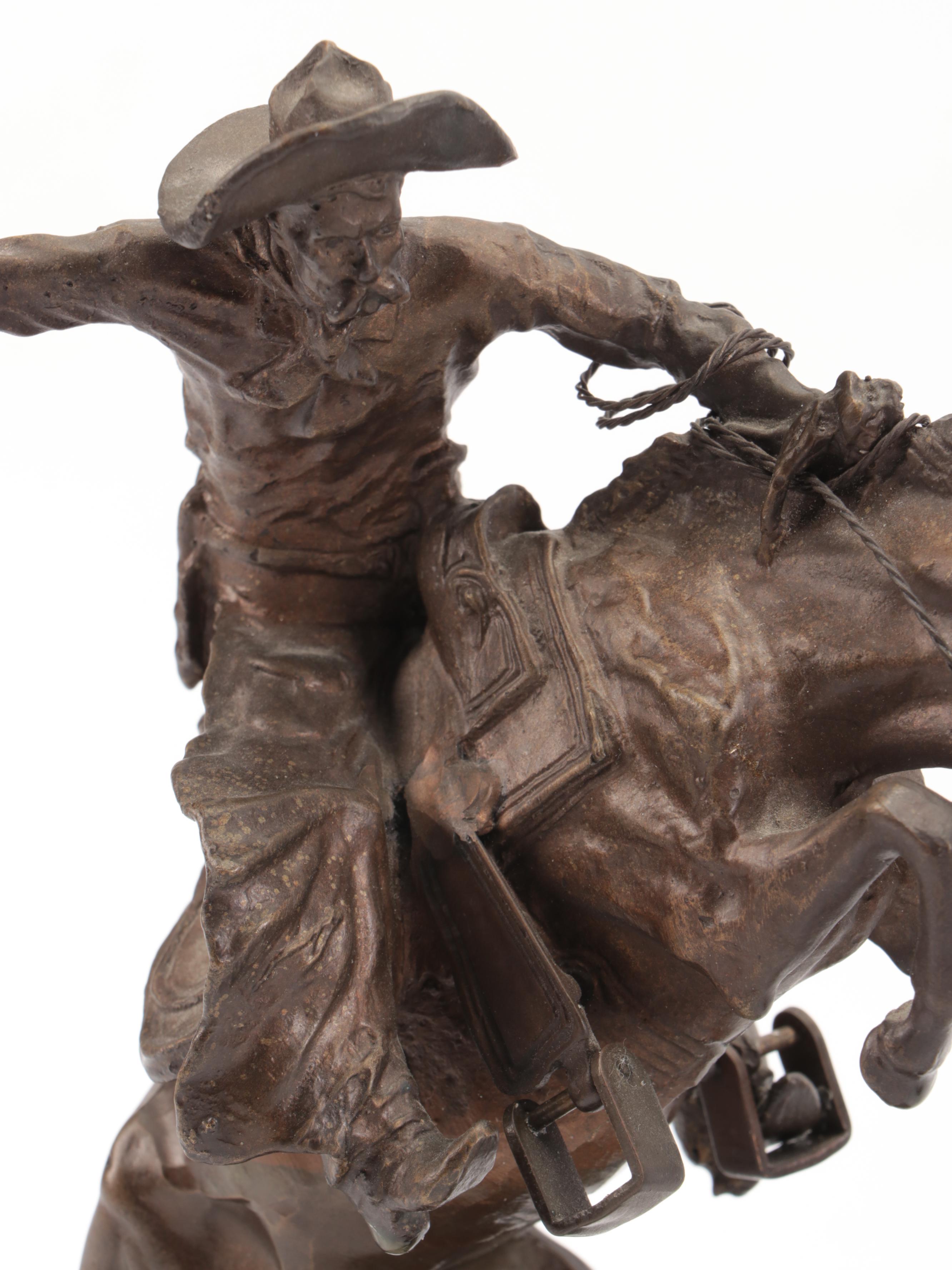 "The Mountain Man" and "Bronco Buster" After Frederic Remington