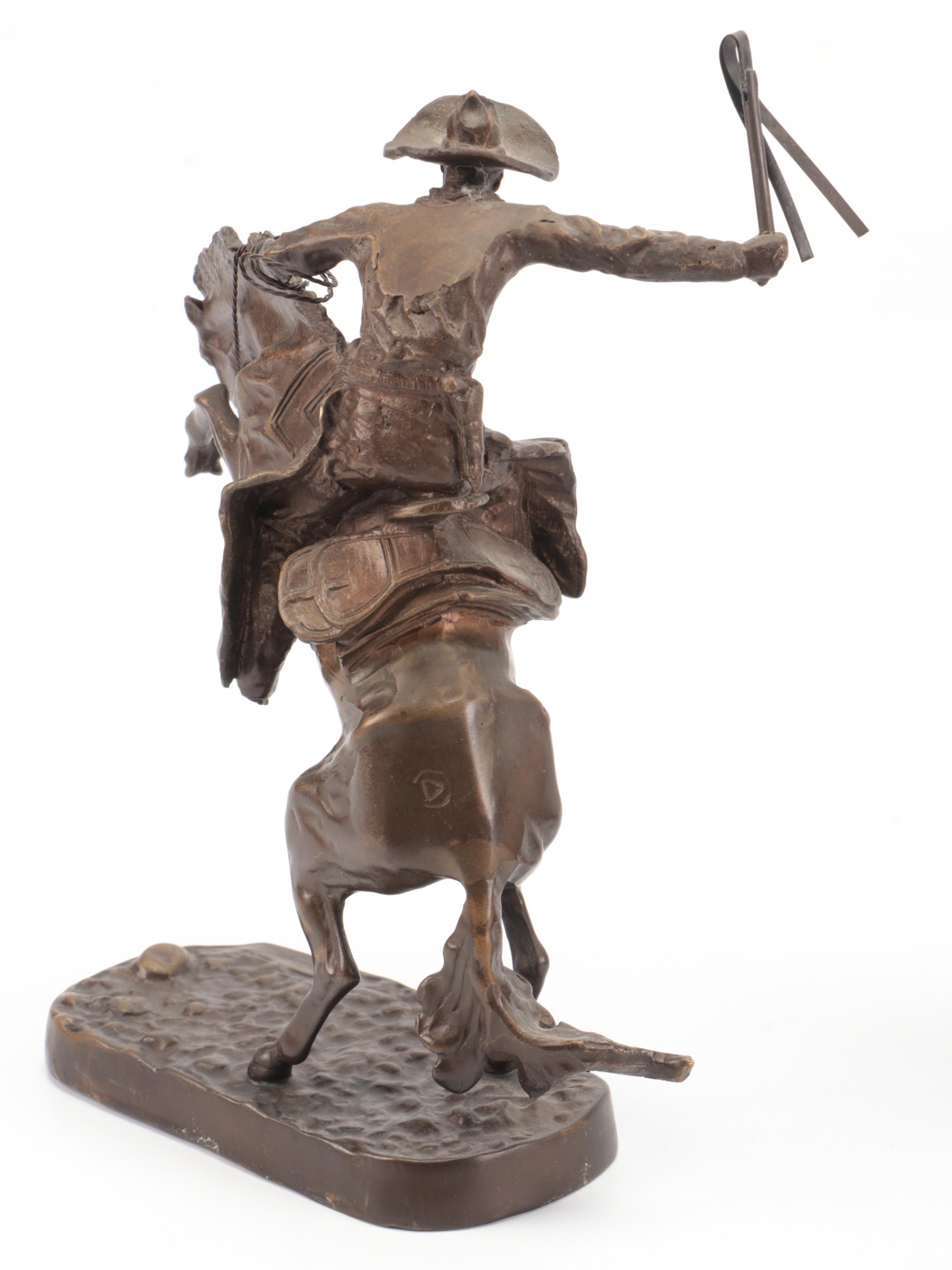 "The Mountain Man" and "Bronco Buster" After Frederic Remington