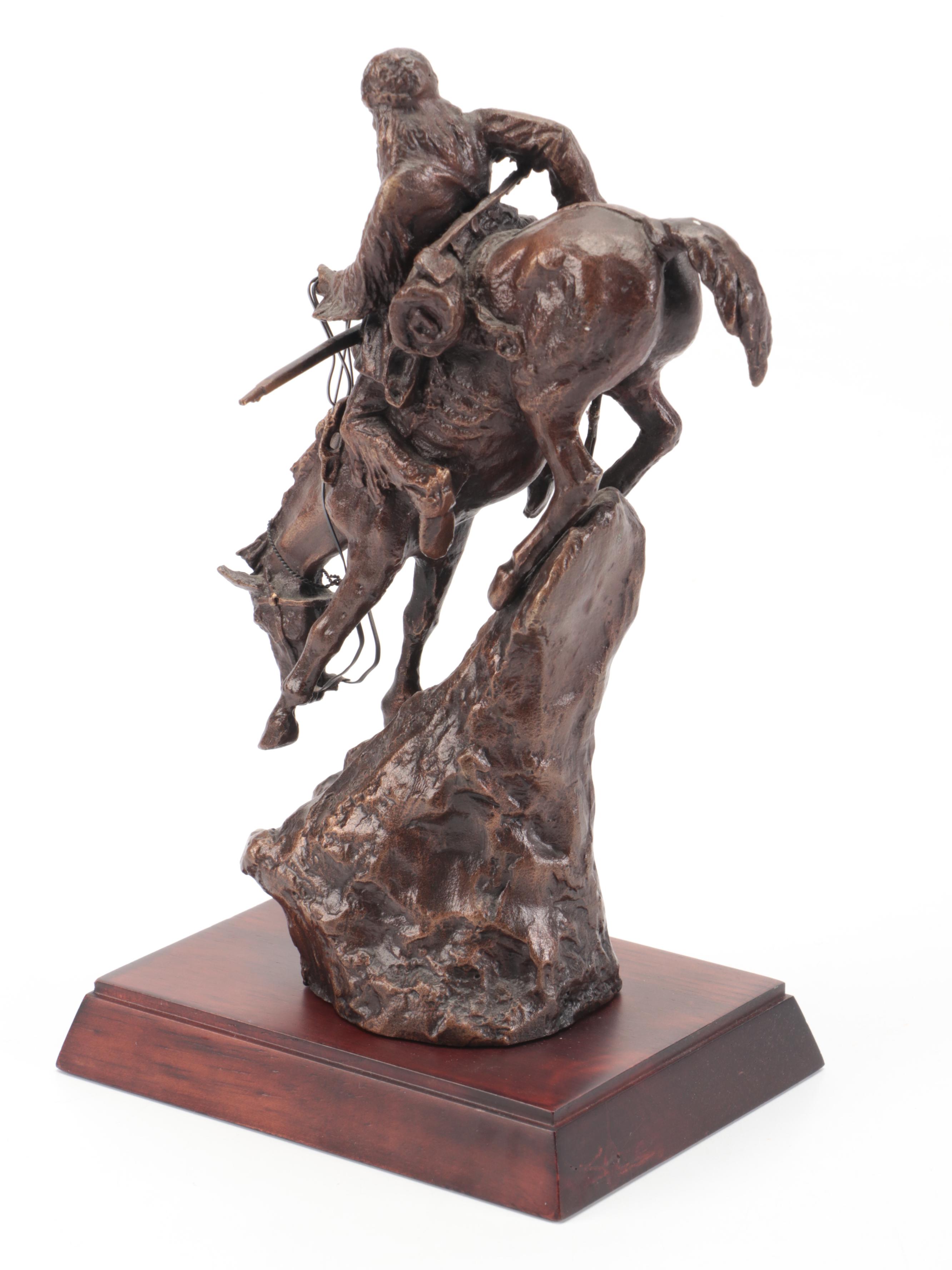 "The Mountain Man" and "Bronco Buster" After Frederic Remington