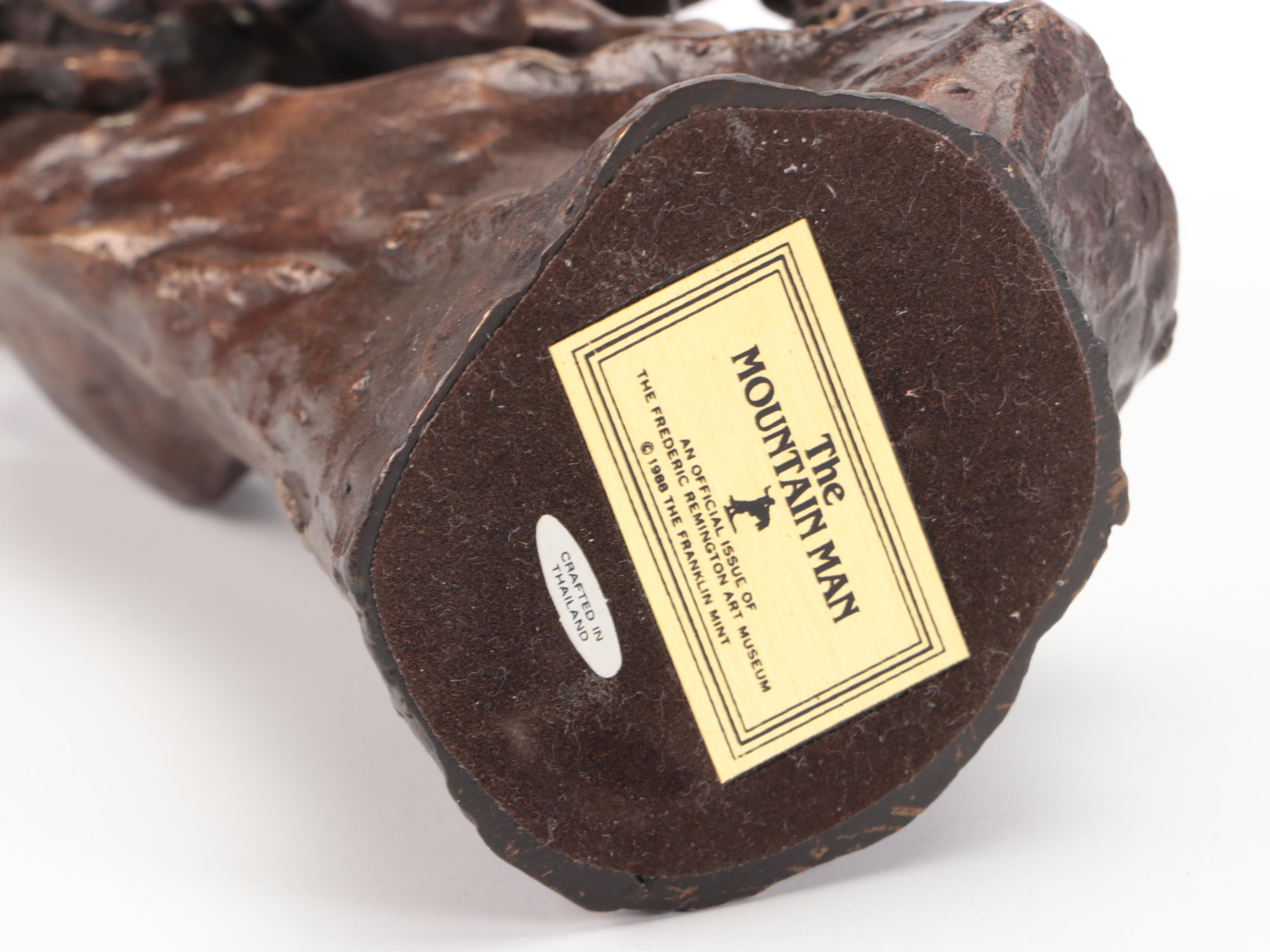 "The Mountain Man" and "Bronco Buster" After Frederic Remington