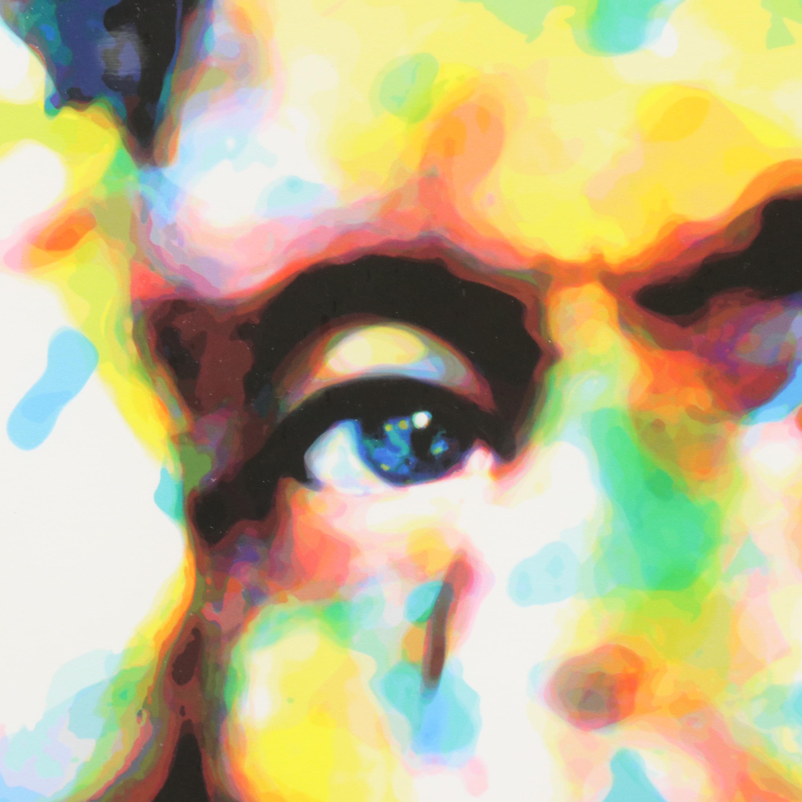 Anna Rose Soeull Stylized Portrait Giclée of Thomas Jefferson, 2010