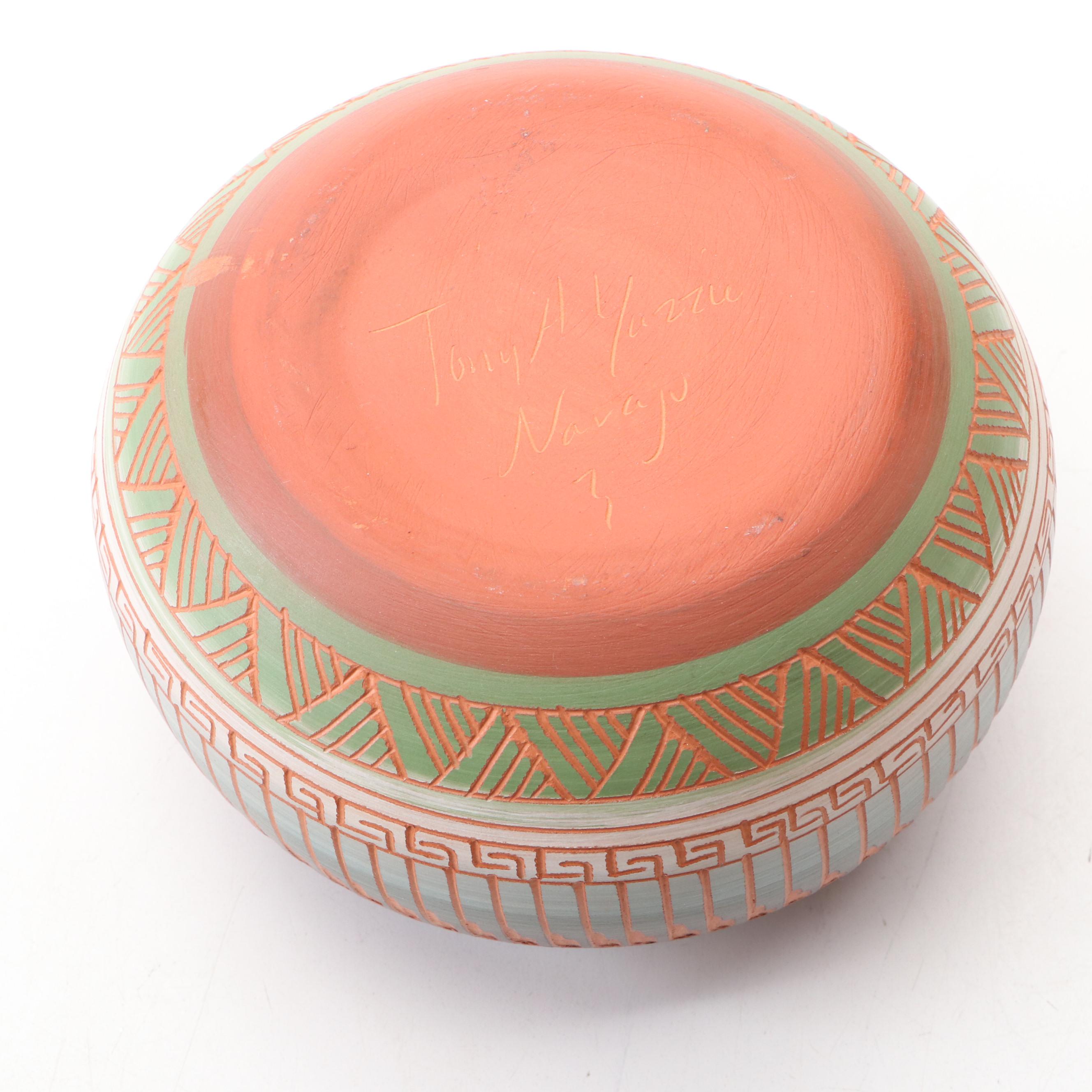 Tony A. Yazzie Pottery Navajo Vase