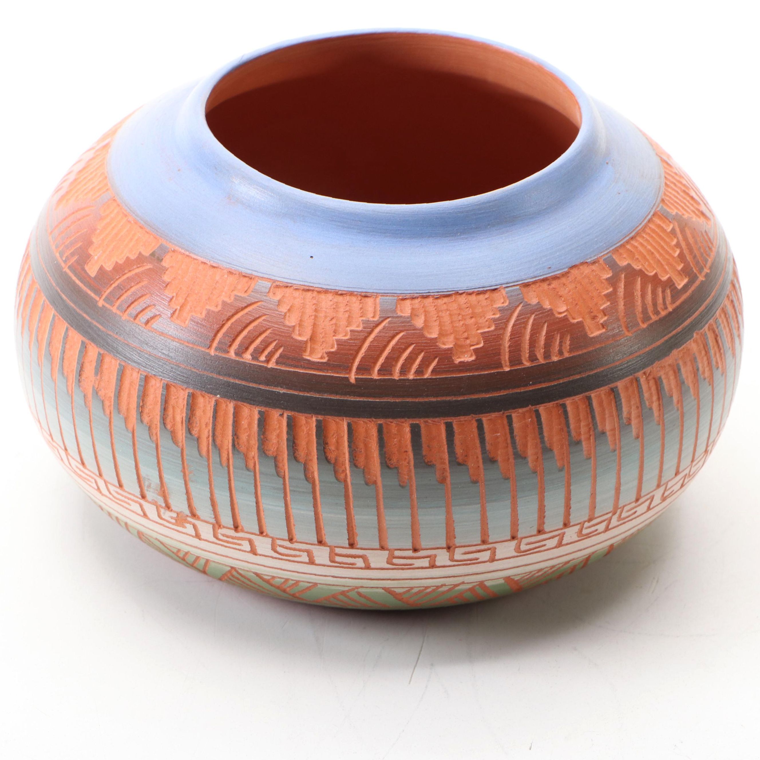 Tony A. Yazzie Pottery Navajo Vase