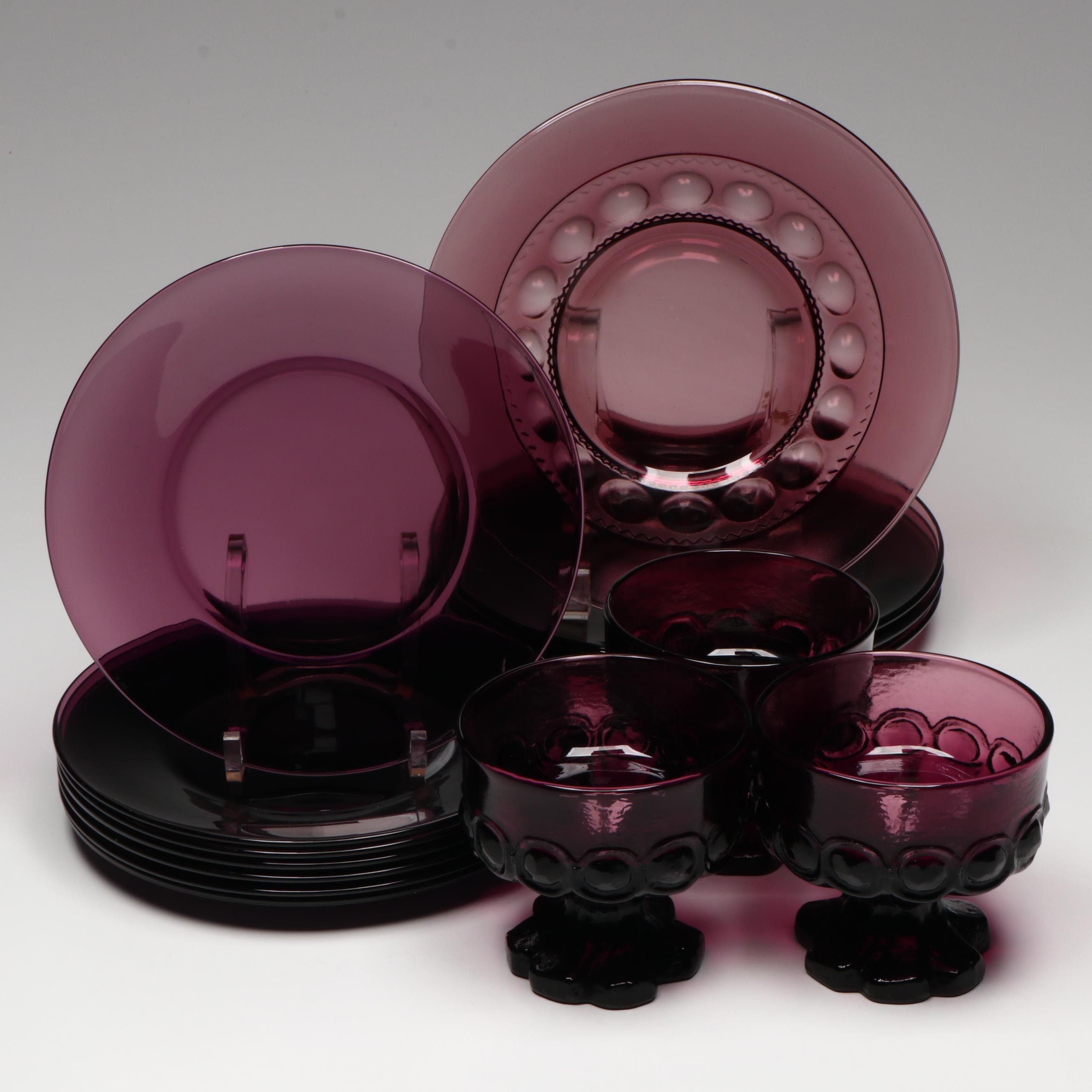 Franciscan "Madeira Plum" and Other Amethyst Glass Tableware,