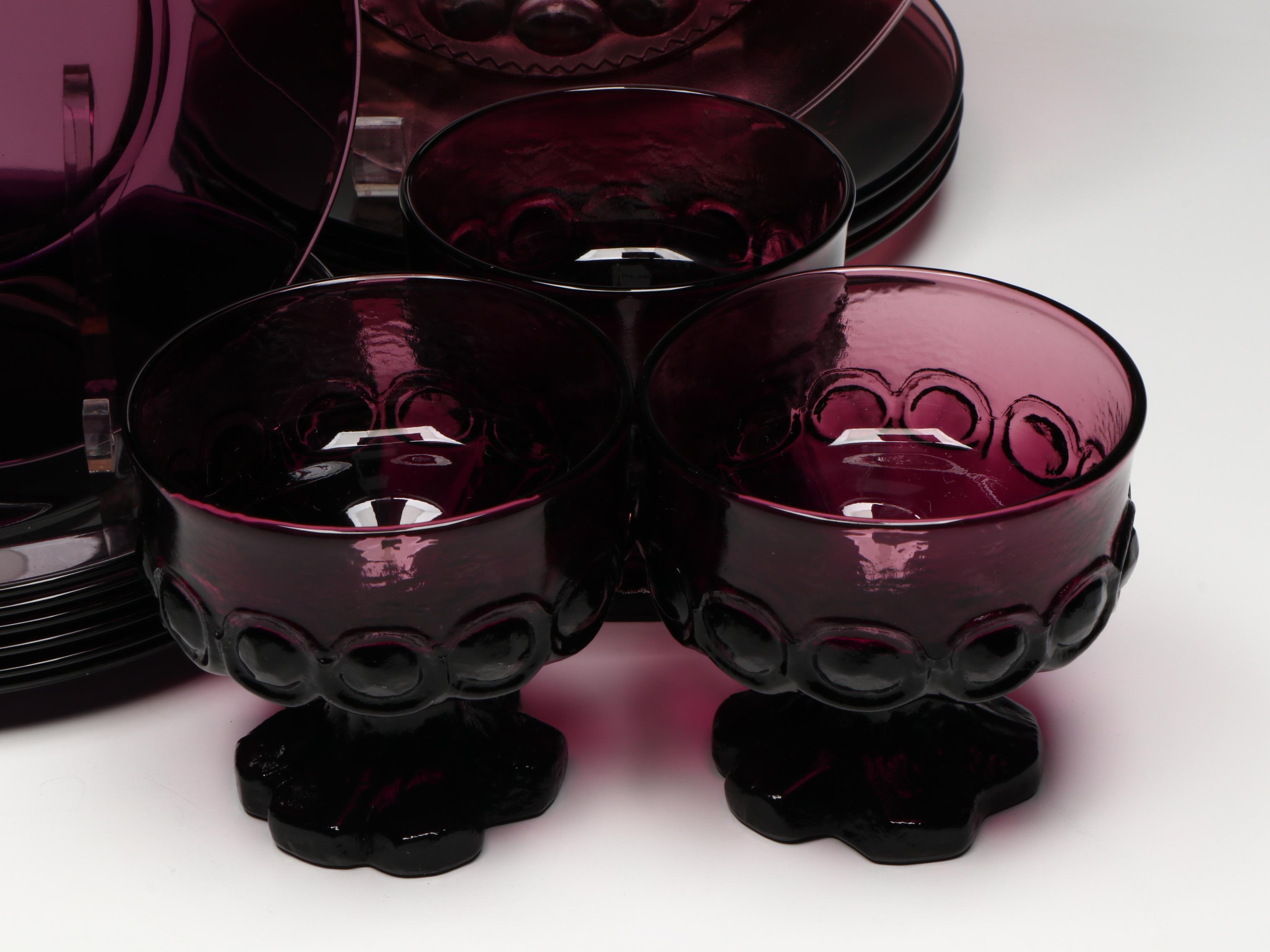 Franciscan "Madeira Plum" and Other Amethyst Glass Tableware,