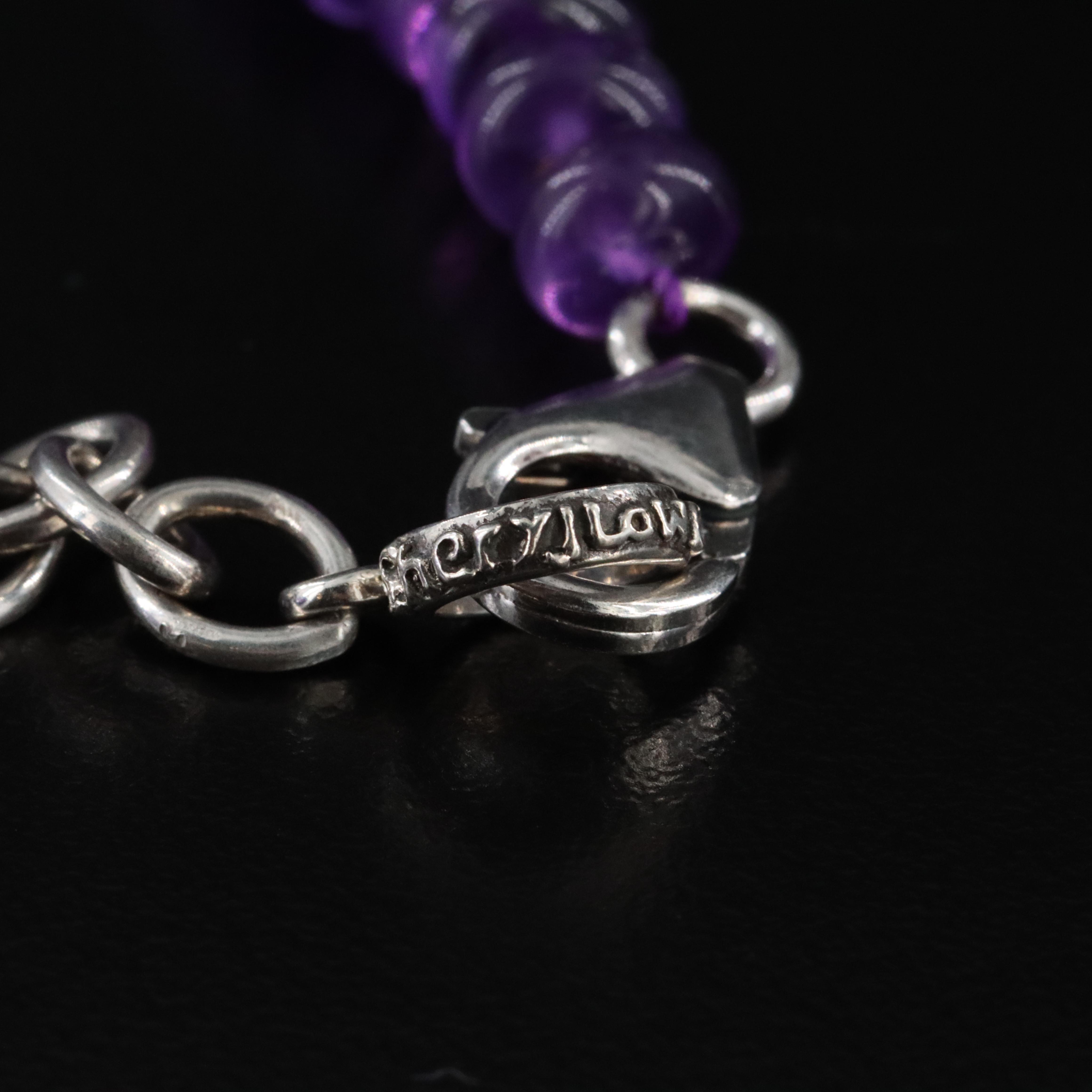 Sheryl Lowe Sterling Ametrine, Amethyst and Iolite Necklace