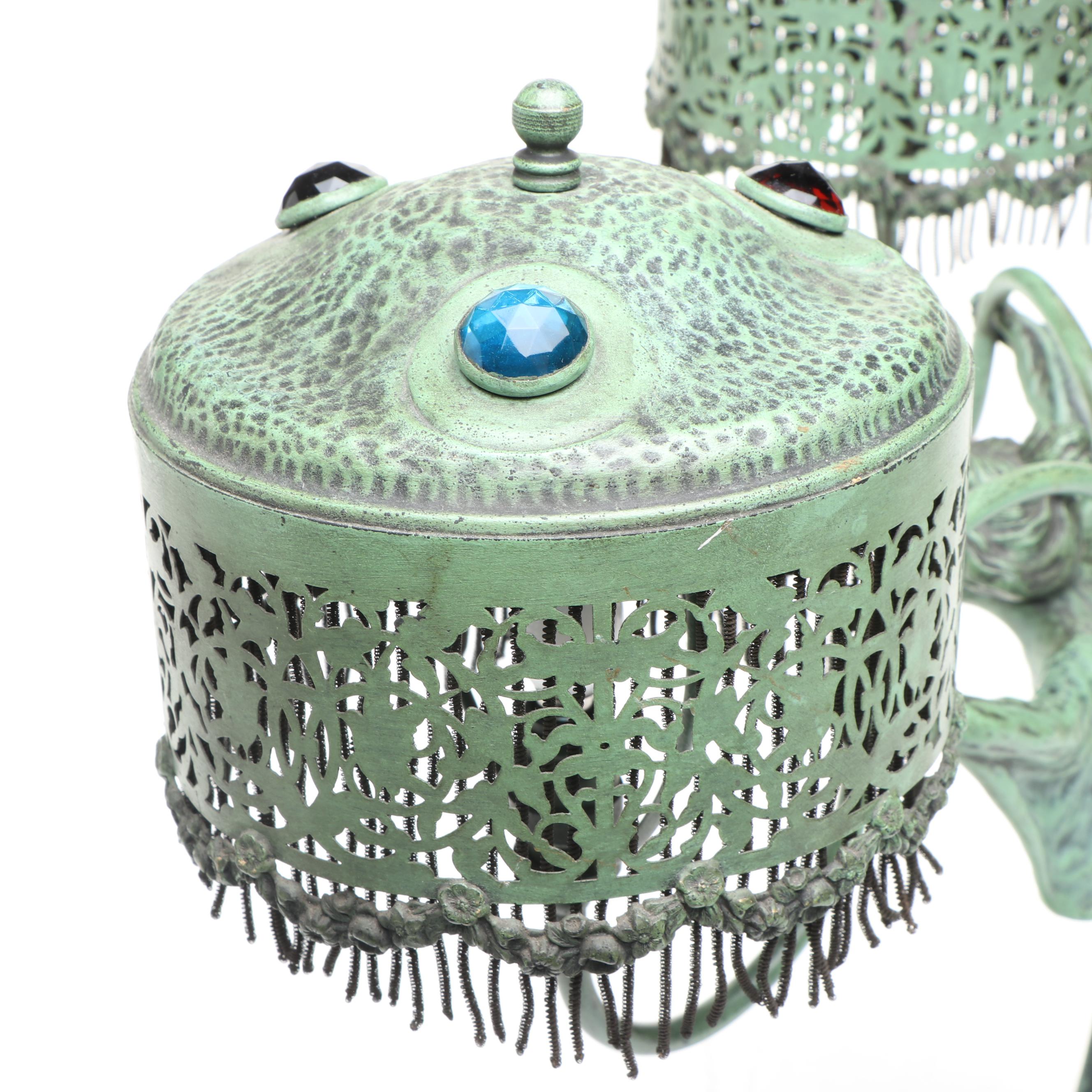 Art Nouveau Style Metal Table Lamp